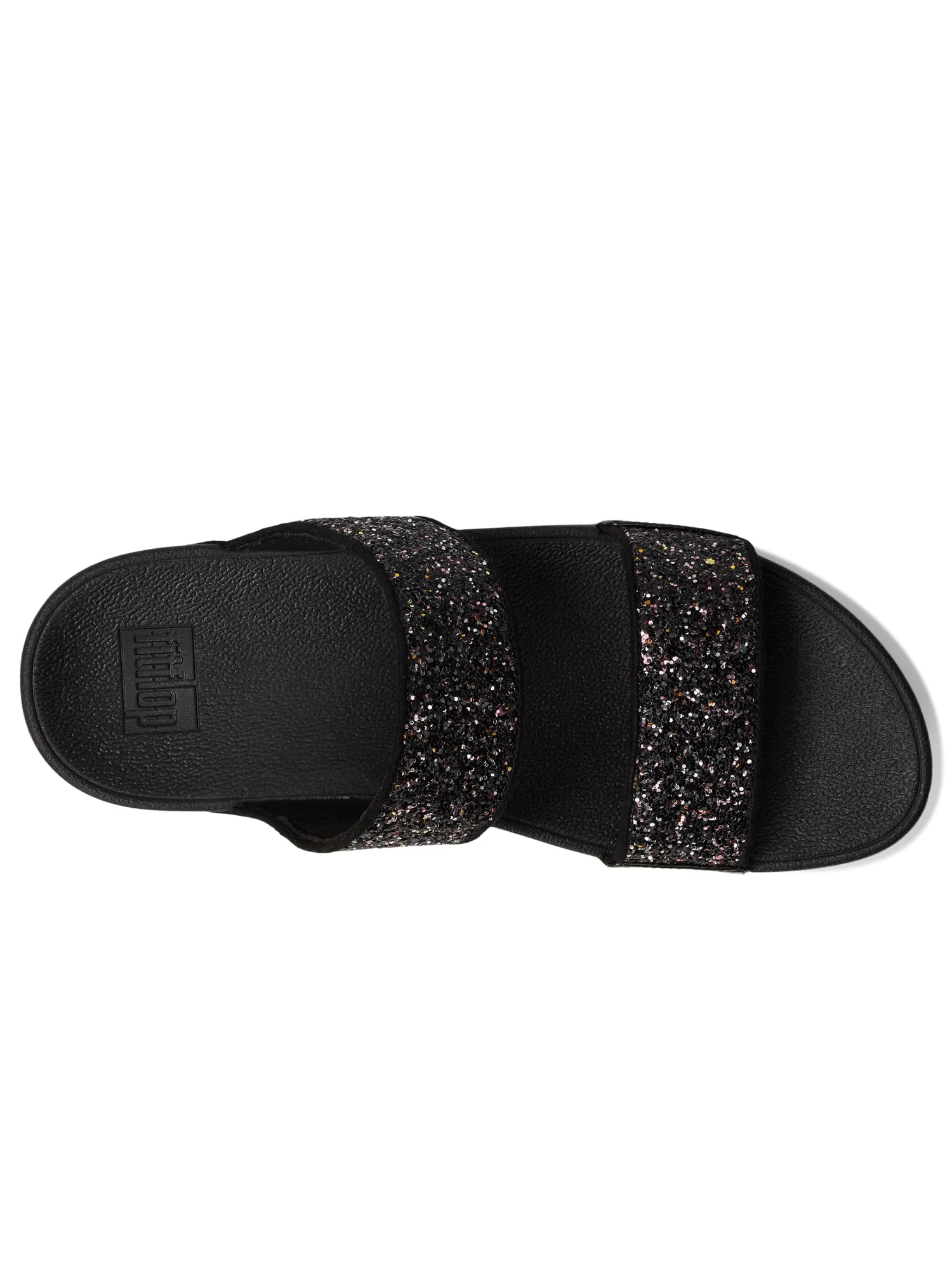 Сандалии FitFlop Lulu Multi-Tonal Glitter Slides — изображение 2 из 7, черный мульти