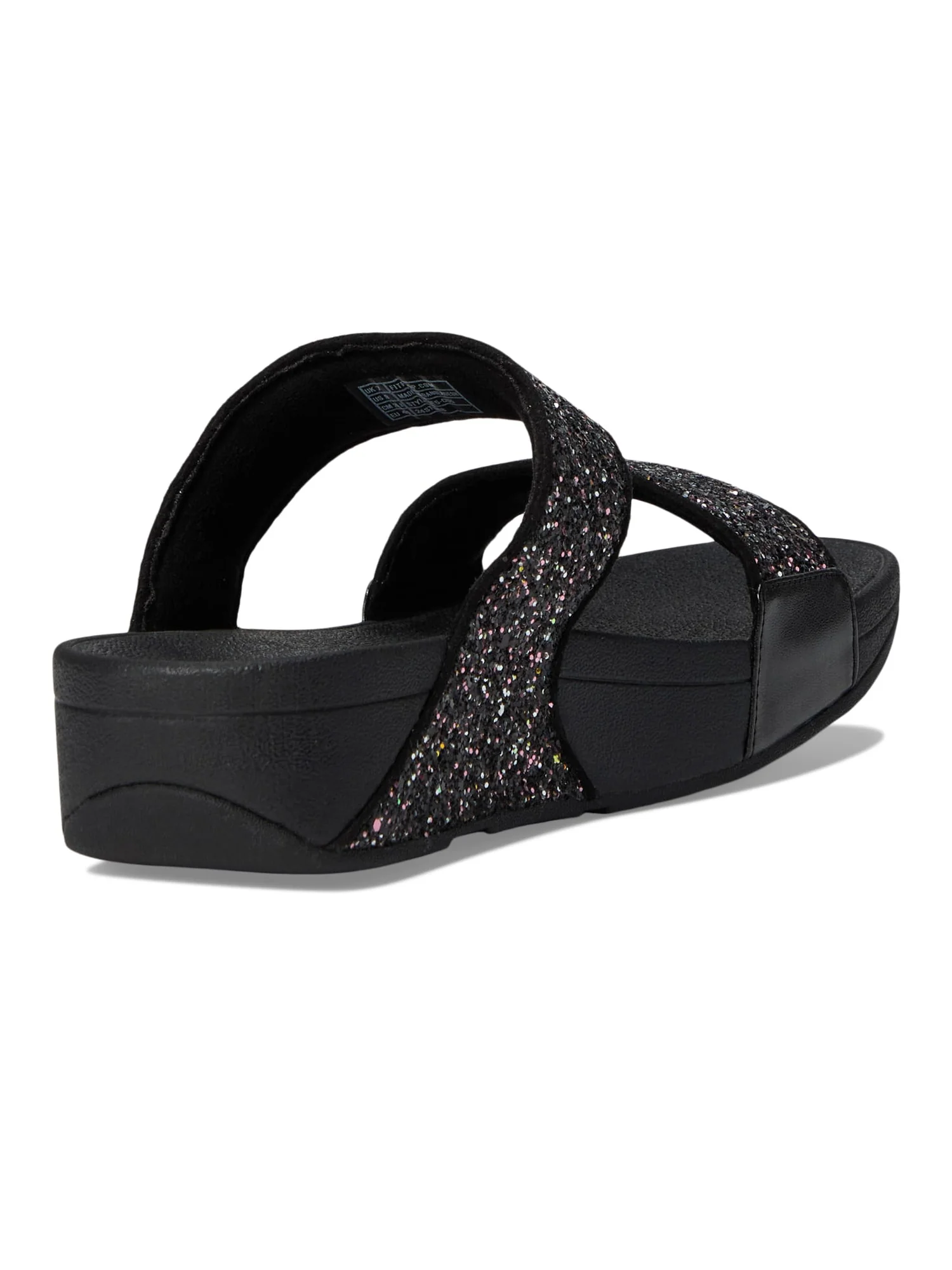 Сандалии FitFlop Lulu Multi-Tonal Glitter Slides — изображение 5 из 7, черный мульти