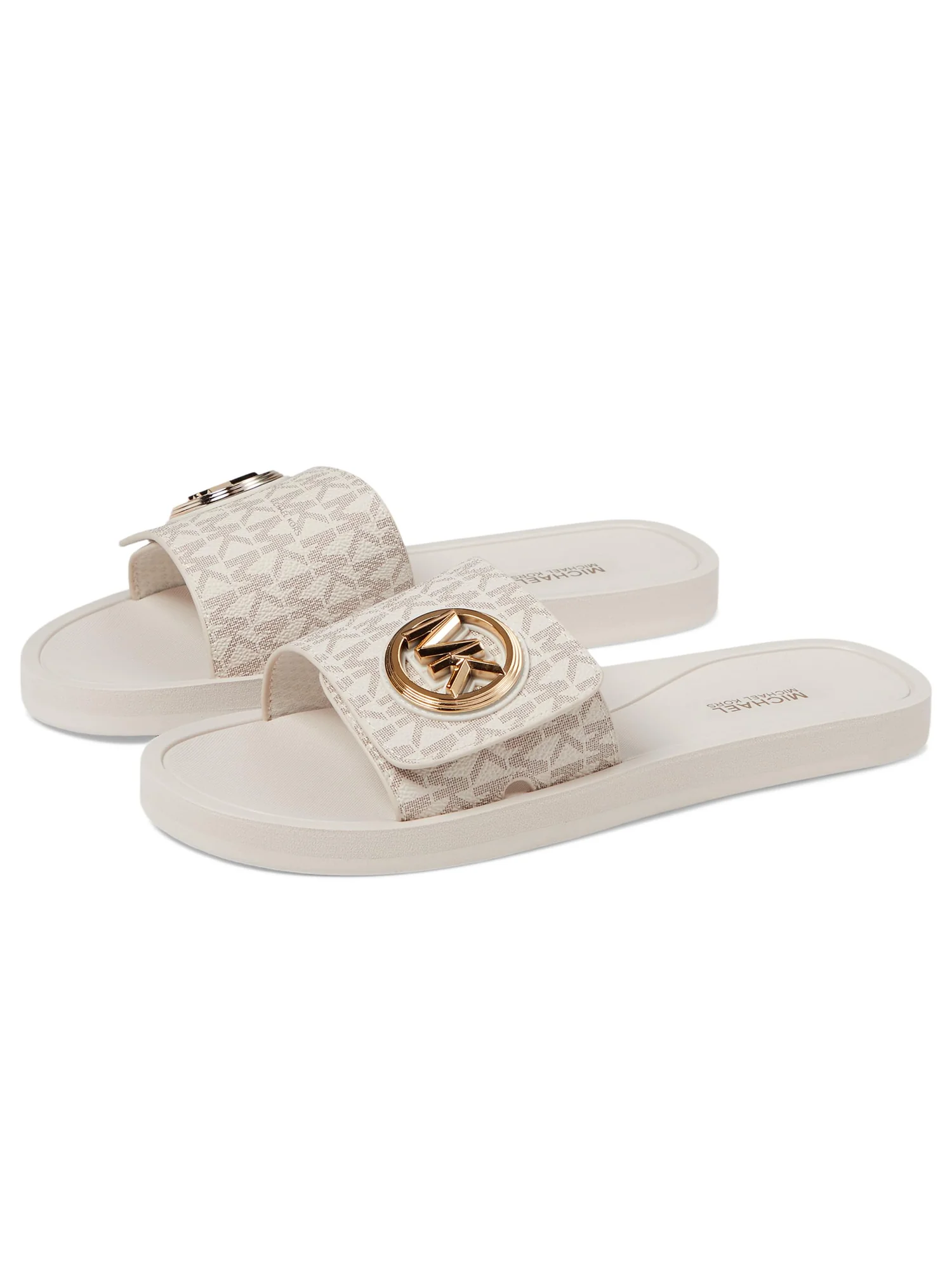 Сандалии MICHAEL Michael Kors MK Charm Slide — изображение 1 из 5, ванильный