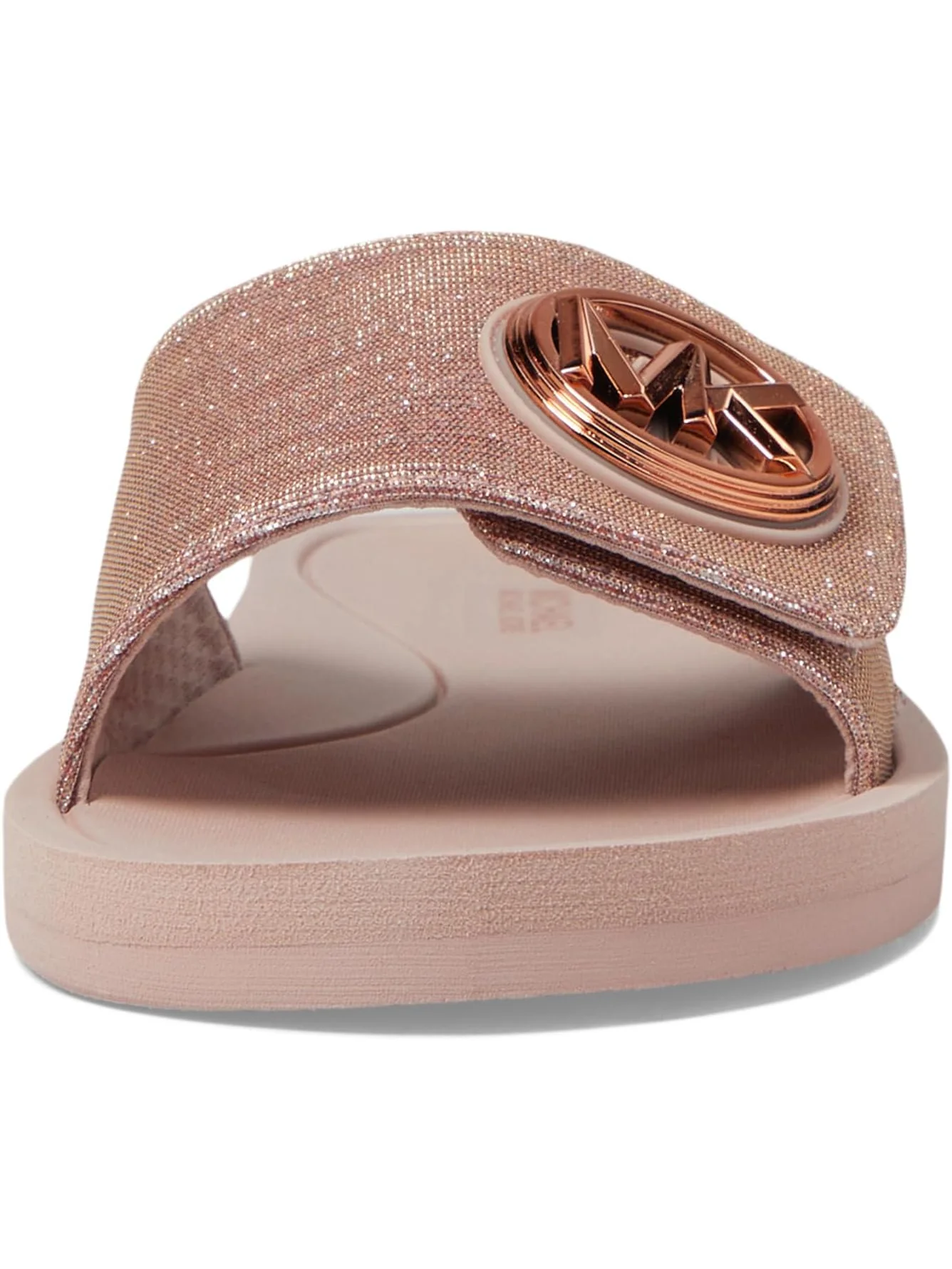 Сандалии MICHAEL Michael Kors Women's MK Charm Slide — изображение 2 из 5, розовый золотистый