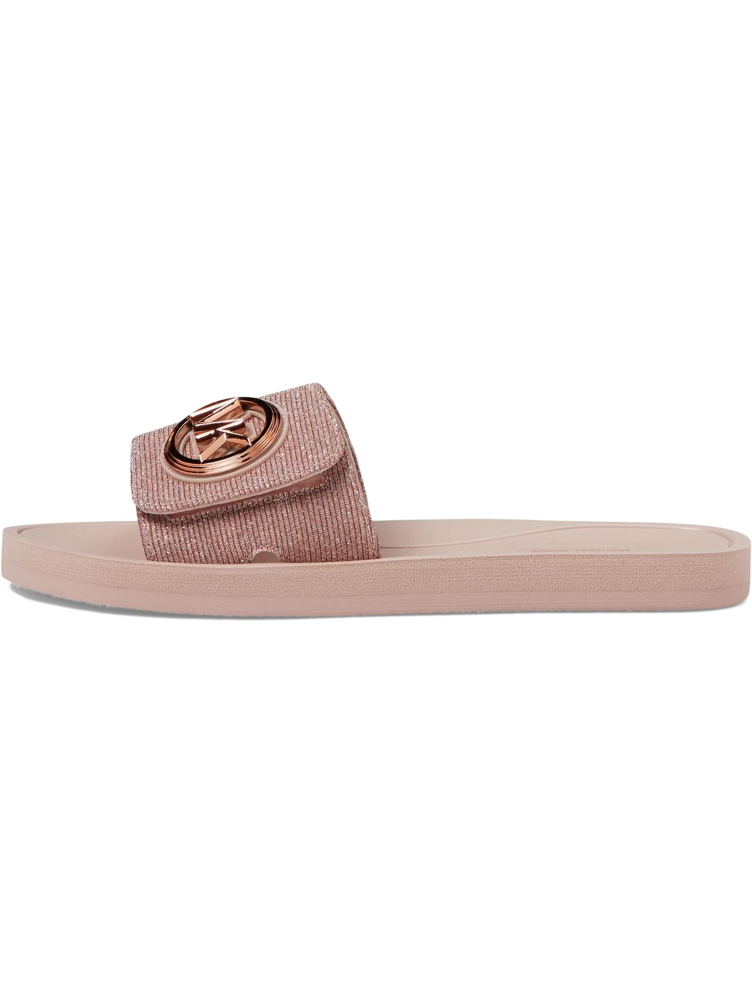 Сандалии MICHAEL Michael Kors Women's MK Charm Slide — изображение 4 из 5, розовый золотистый