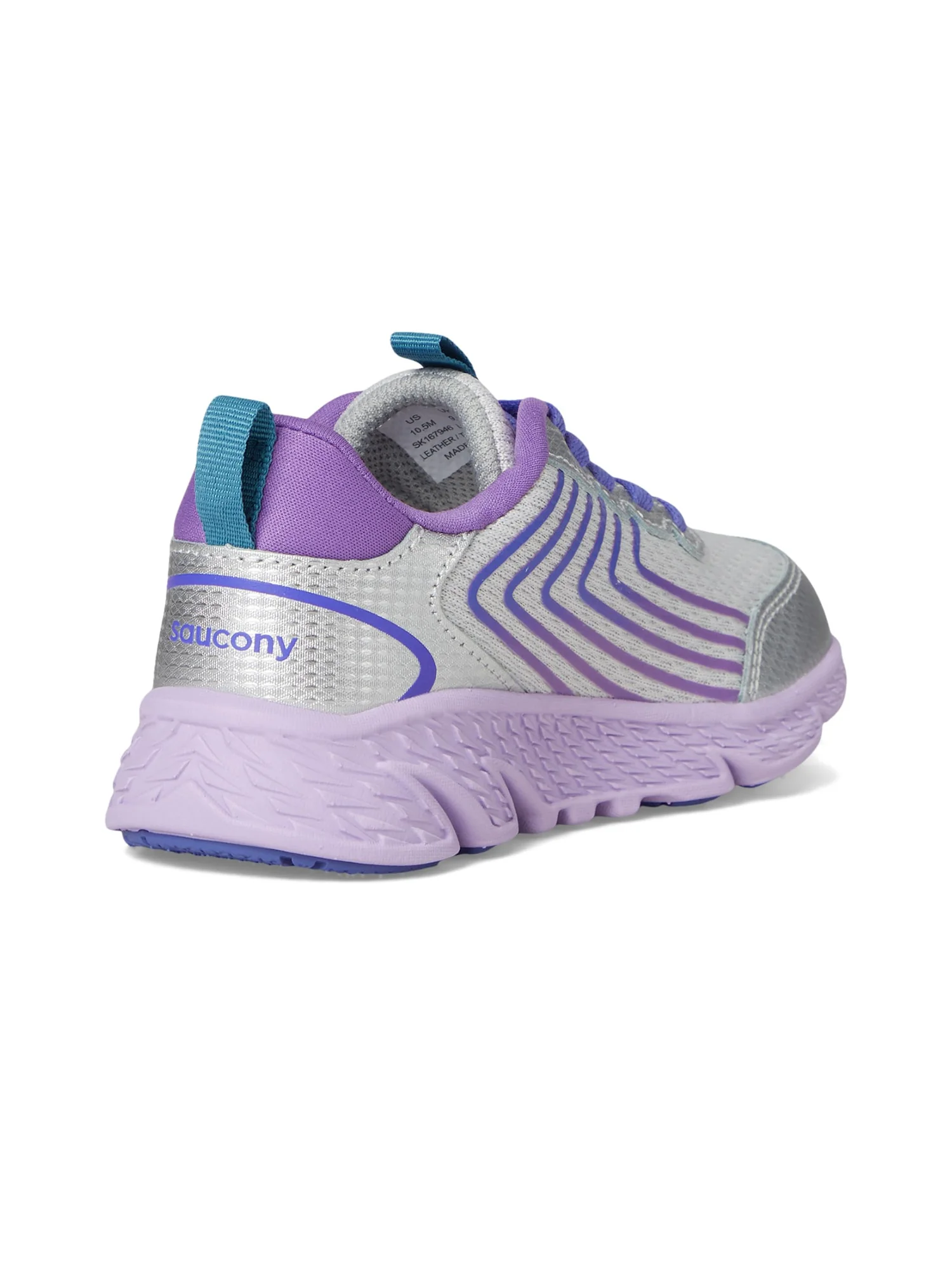 Кроссовки Saucony Kids Wind 3.0 — изображение 5 из 7, серебристый/фиолетовый