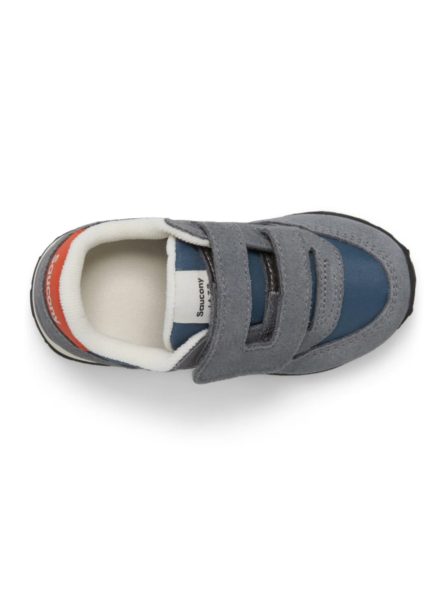 Кроссовки Saucony Kids Jazz Hook & Loop Sneaker — изображение 2 из 5, серый/синий/оранжевый