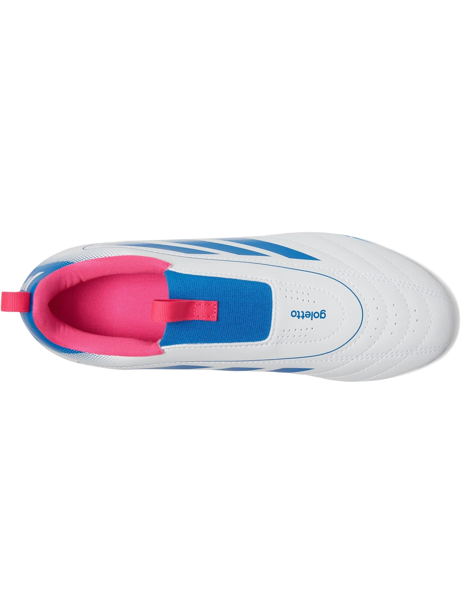 Кроссовки adidas Kids Goletto IX Laceless Firm/Multi Ground Soccer Cleats — изображение 2 из 7, белый/яркий/розовый