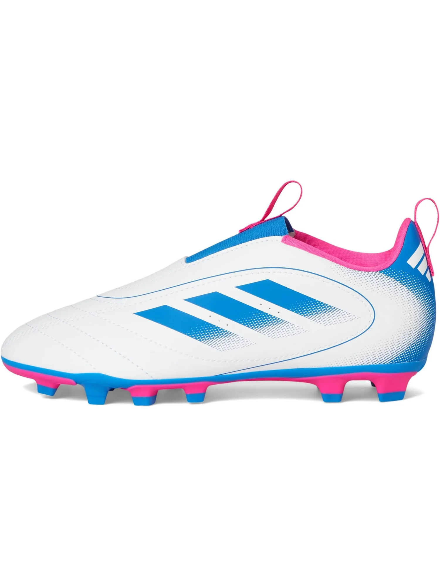 Кроссовки adidas Kids Goletto IX Laceless Firm/Multi Ground Soccer Cleats — изображение 4 из 7, белый/яркий/розовый