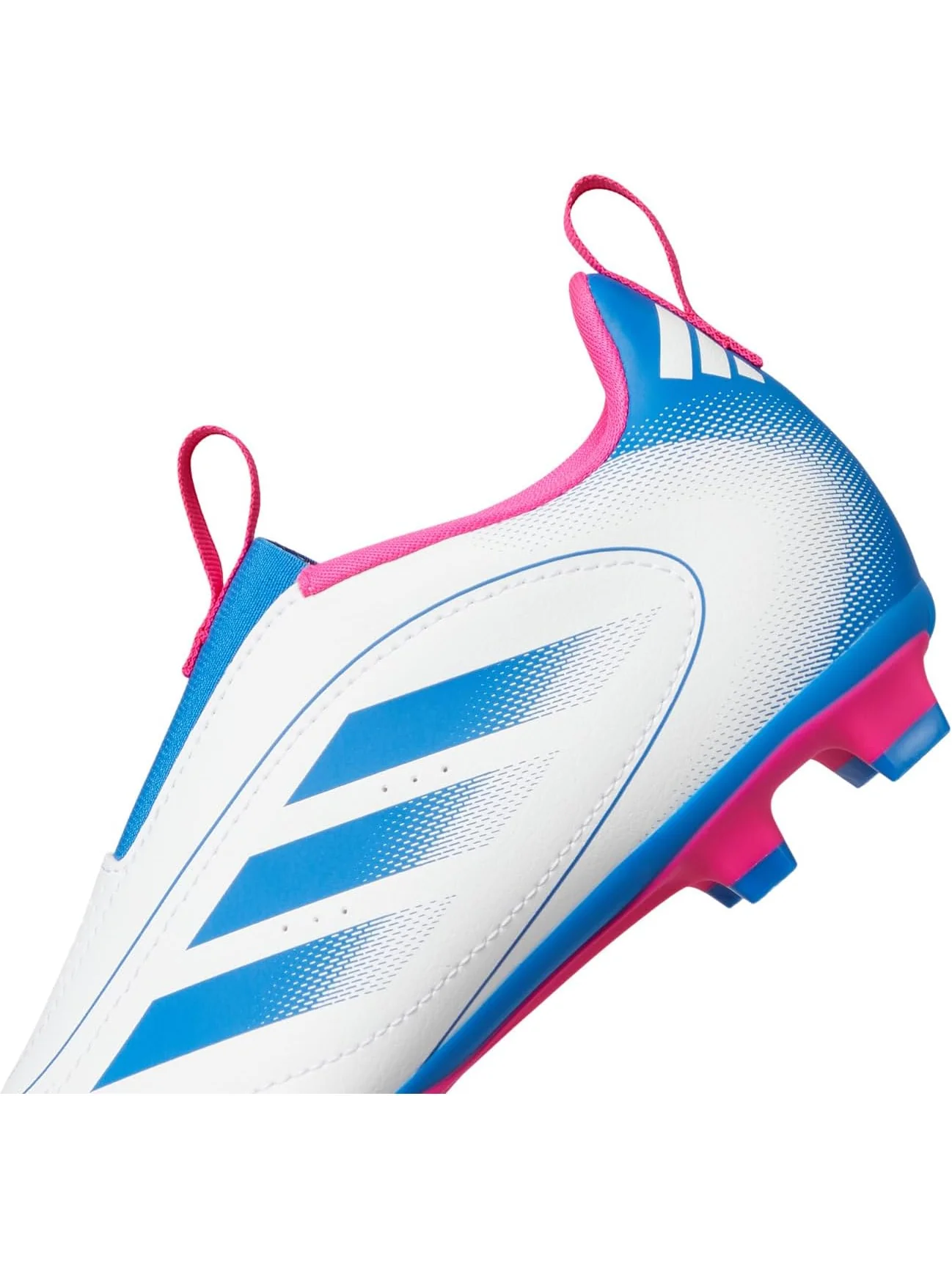 Кроссовки adidas Kids Goletto IX Laceless Firm/Multi Ground Soccer Cleats — изображение 6 из 7, белый/яркий/розовый
