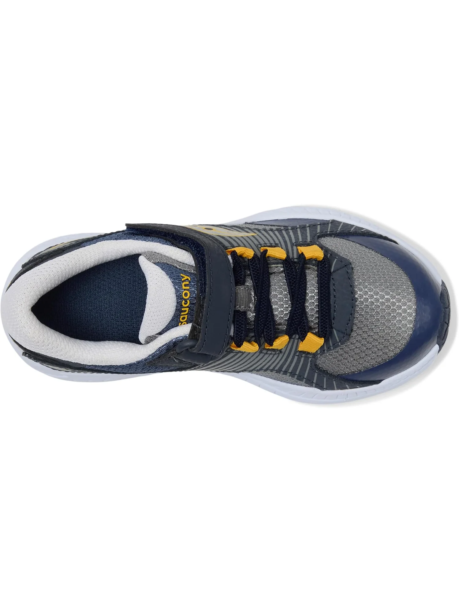 Кроссовки Saucony Kids Velocer A/C Sneaker — изображение 2 из 7, темно-синий/серый/желтый