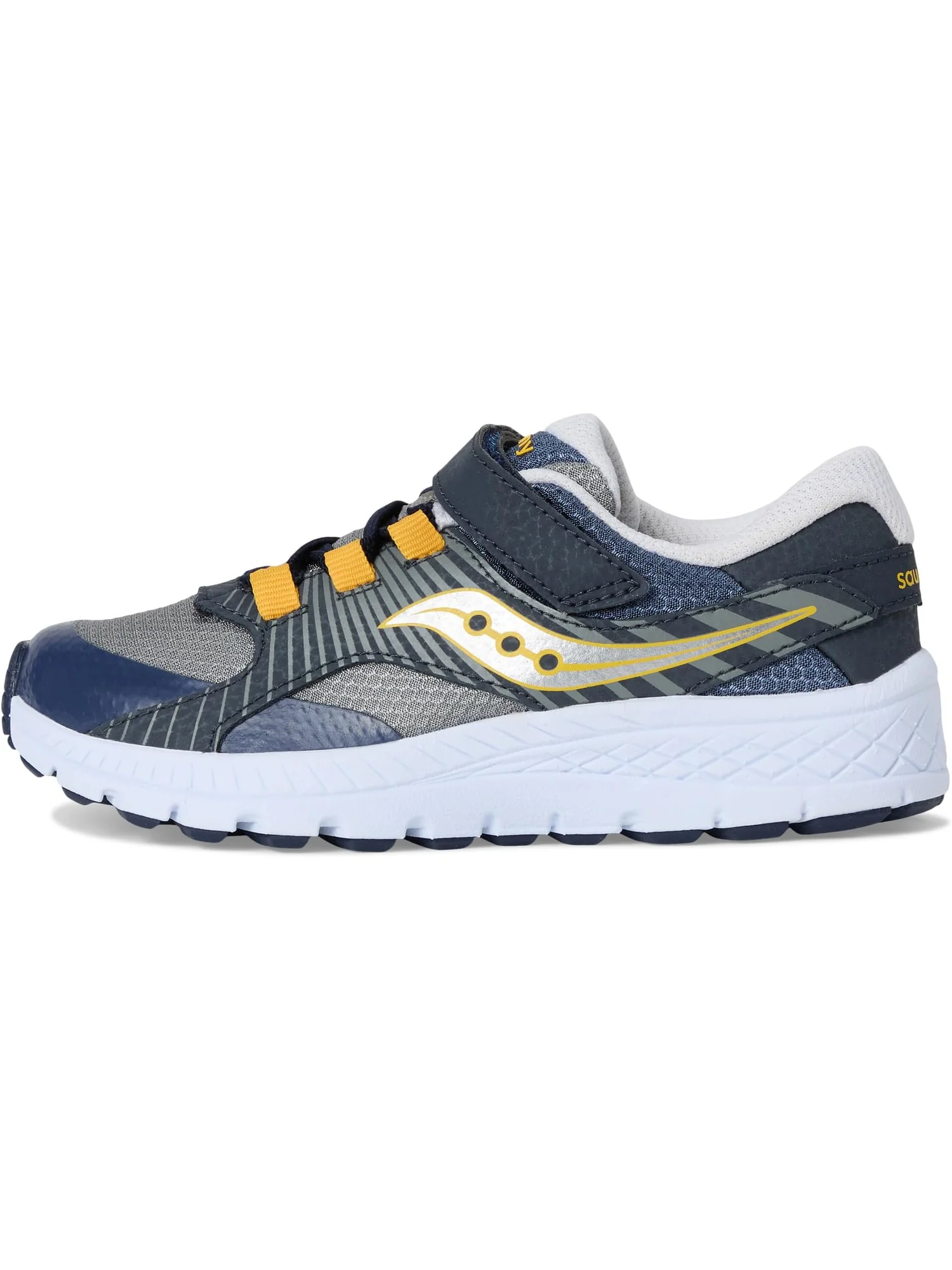 Кроссовки Saucony Kids Velocer A/C Sneaker — изображение 4 из 7, темно-синий/серый/желтый