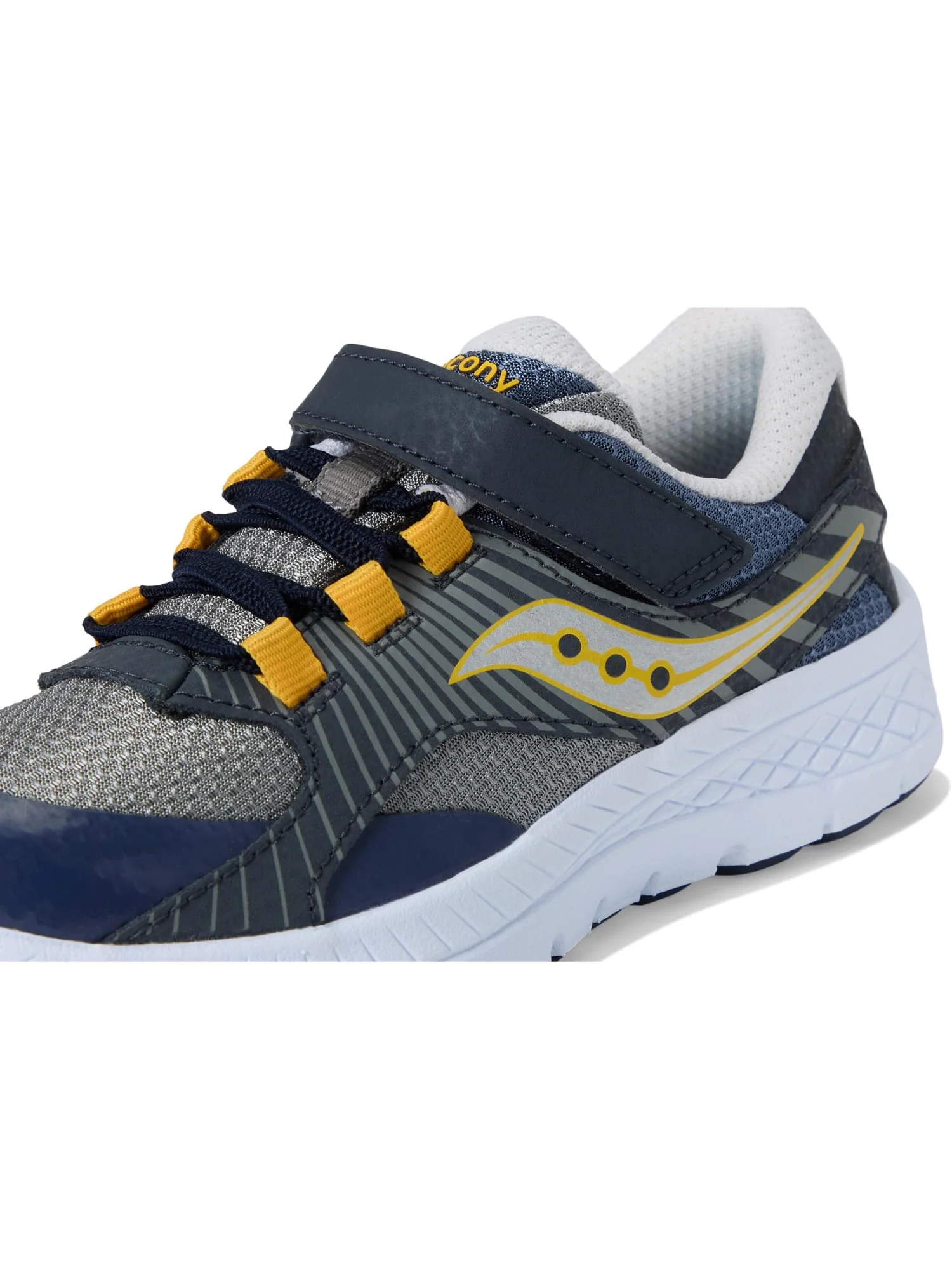 Кроссовки Saucony Kids Velocer A/C Sneaker — изображение 6 из 7, темно-синий/серый/желтый