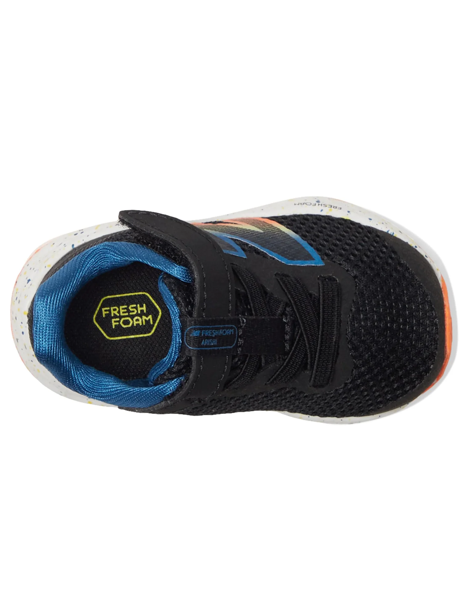 Кроссовки New Balance Kids Fresh Foam Arishi v4 Bungee — изображение 2 из 7, черный/оранжевый/синий