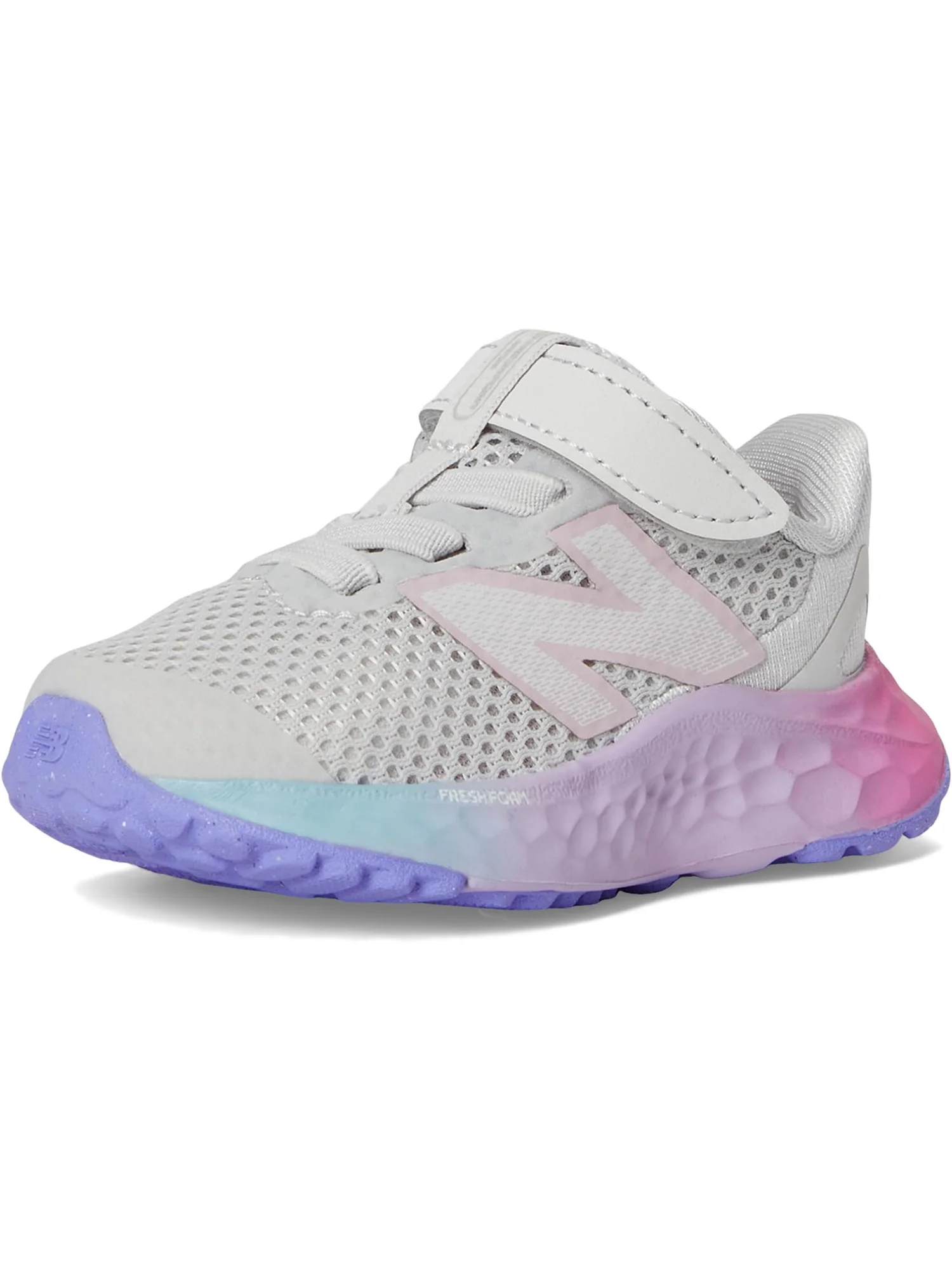 Кроссовки New Balance Kids Fresh Foam Arishi v4 Bungee — изображение 7 из 7, серый/розовый