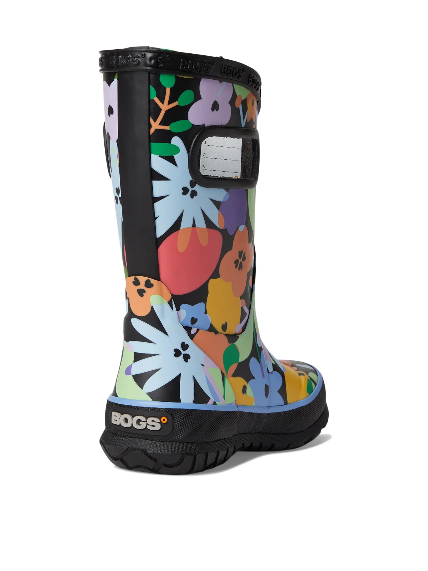Ботинки Bogs Kids Rainboot Overlap Flowers — изображение 5 из 7, черный мульти