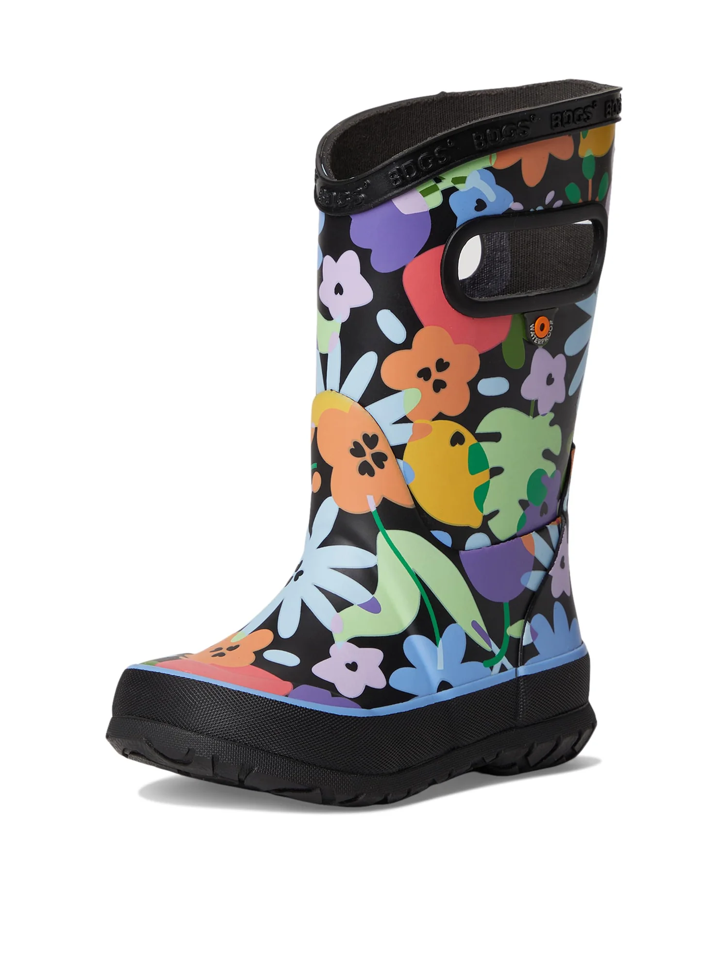 Ботинки Bogs Kids Rainboot Overlap Flowers — изображение 7 из 7, черный мульти
