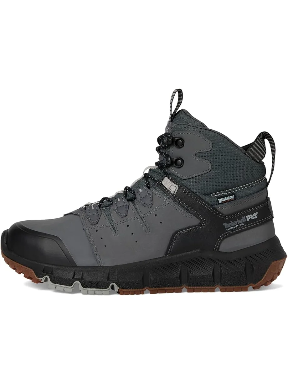 Ботинки мужские Timberland PRO Tempe Alloy водонепроницаемые с перфорацией — изображение 4 из 7, серый