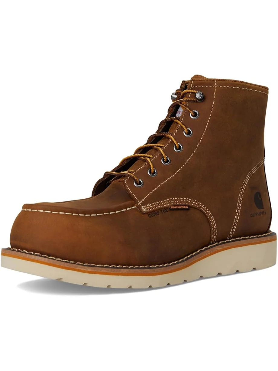 Ботинки Carhartt 6" Waterproof Moc Nano Toe Wedge Work Boots — изображение 7 из 7, коричневый