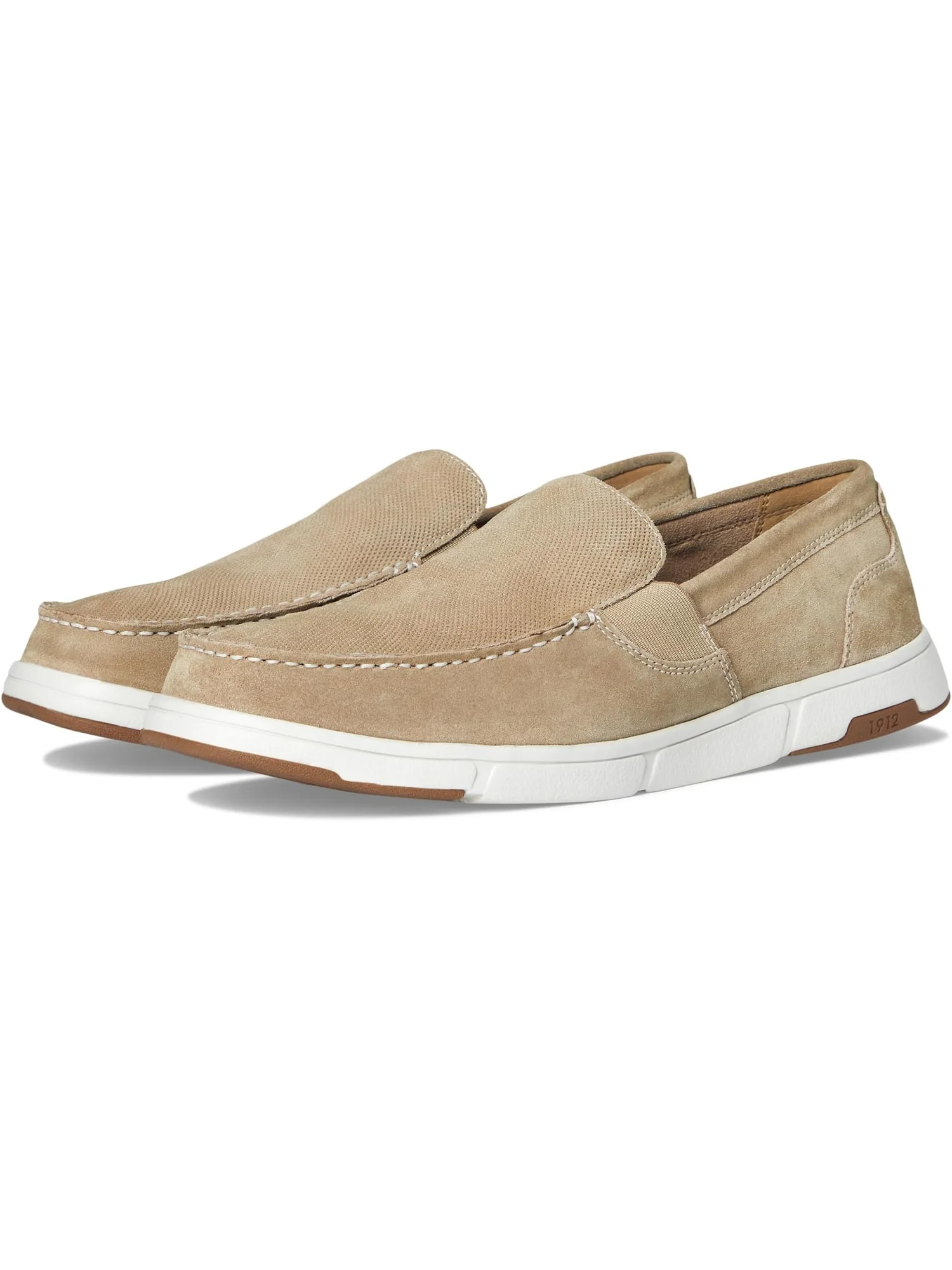 Кроссовки Nunn Bush Luca Moccasin Toe Venetian Suede Slip-On Lightweight Comfortable Loafers — изображение 1 из 7, серый