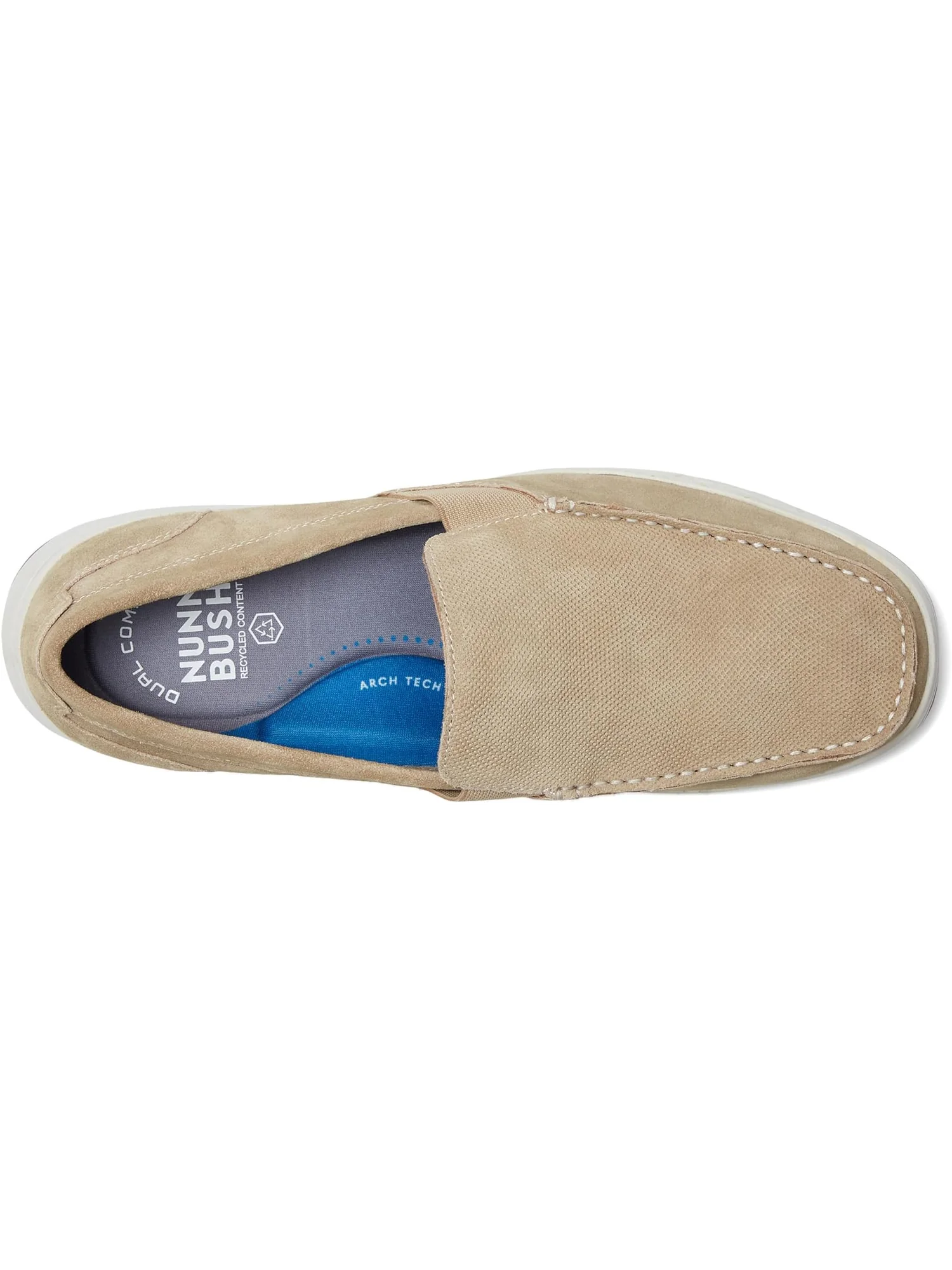 Кроссовки Nunn Bush Luca Moccasin Toe Venetian Suede Slip-On Lightweight Comfortable Loafers — изображение 2 из 7, серый