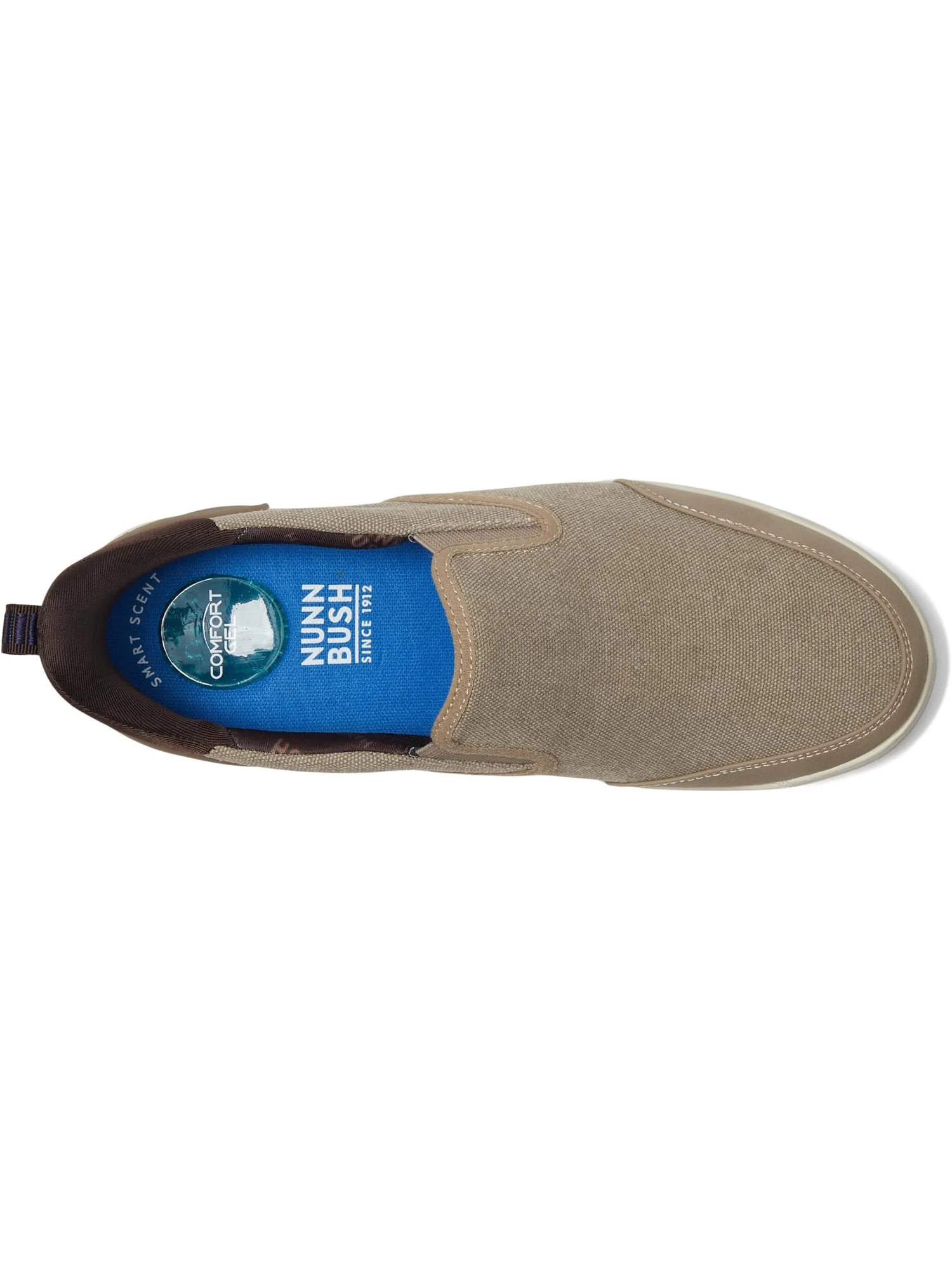 Кроссовки Nunn Bush Men's Kore City Walk Canvas EZ Moc Toe Slip-On Sneakers Easy On and Easy Off — изображение 2 из 7, серый