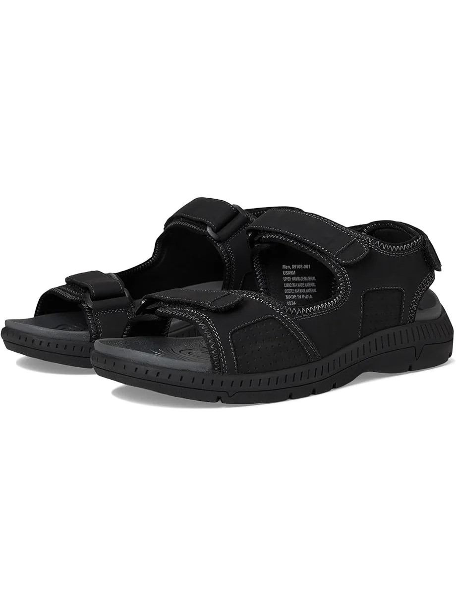 Сандалии Nunn Bush Laguna 3 Strap River Sandal Lightweight Adjustable and Comfortable — изображение 1 из 7, черный