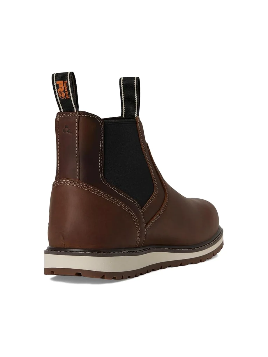Ботинки челси Timberland PRO Irvine кожаные с контрастной строчкой — изображение 5 из 7, коричневый