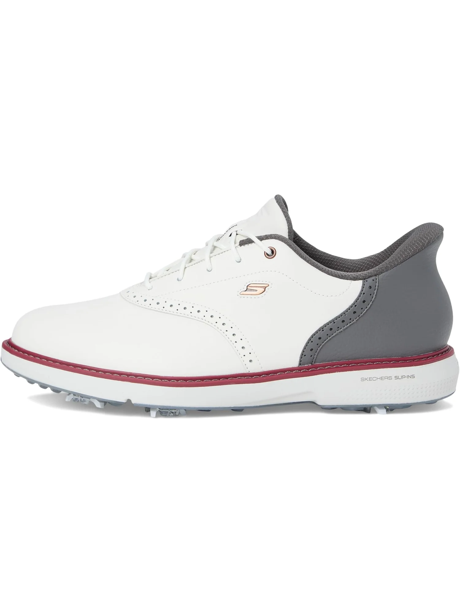 Кроссовки Skechers GO GOLF Prestige Slip-In ArchFit Spiked Golf Shoe — изображение 4 из 7, натуральный/серый