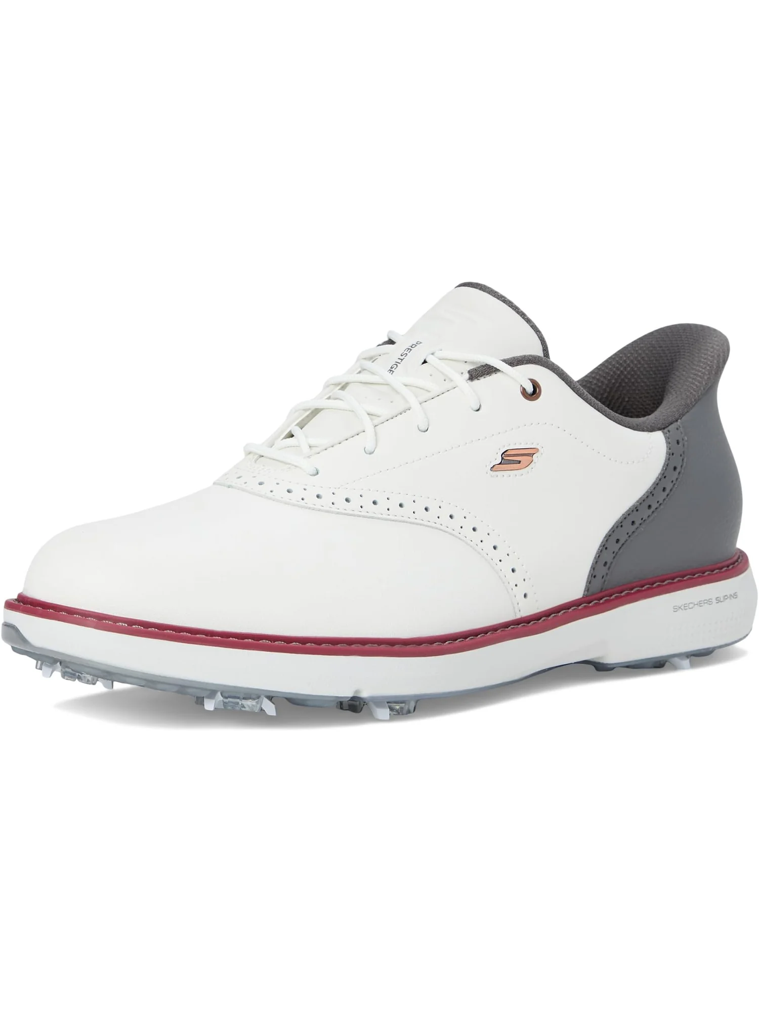 Кроссовки Skechers GO GOLF Prestige Slip-In ArchFit Spiked Golf Shoe — изображение 7 из 7, натуральный/серый