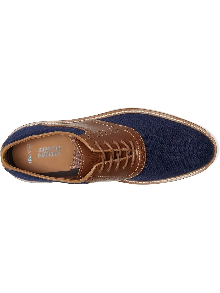 Оксфорды Johnston & Murphy Upton Knit Saddle — изображение 2 из 7, темно-синий/бежевый