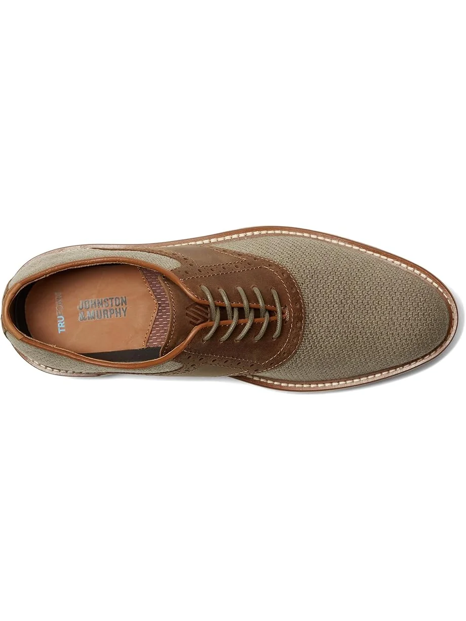 Мужские оксфорды Johnston & Murphy Upton Knit Saddle — изображение 2 из 7, коричневый