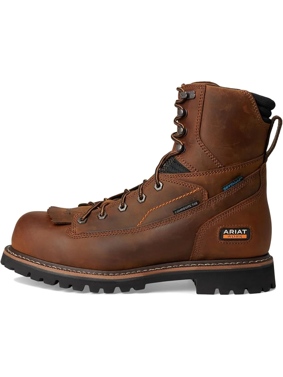 Ботинки Ariat Longview Shock Shield 8" Waterproof Composite Toe Work Boots — изображение 4 из 7, коричневый