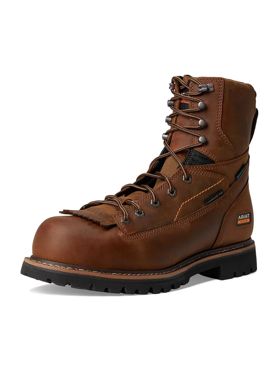 Ботинки Ariat Longview Shock Shield 8" Waterproof Composite Toe Work Boots — изображение 7 из 7, коричневый