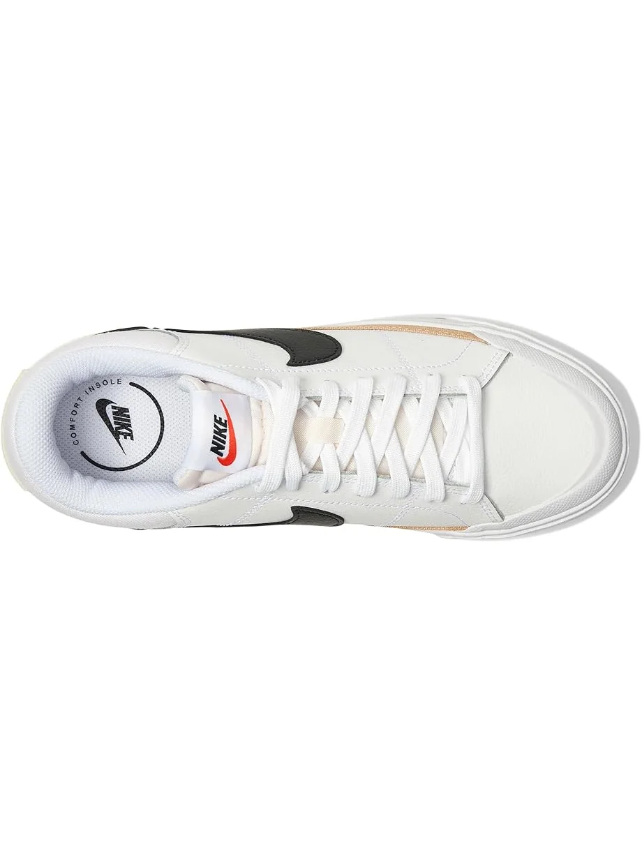 Кроссовки Nike Court Legacy Lift — изображение 2 из 7, белый/черный//оранжевый