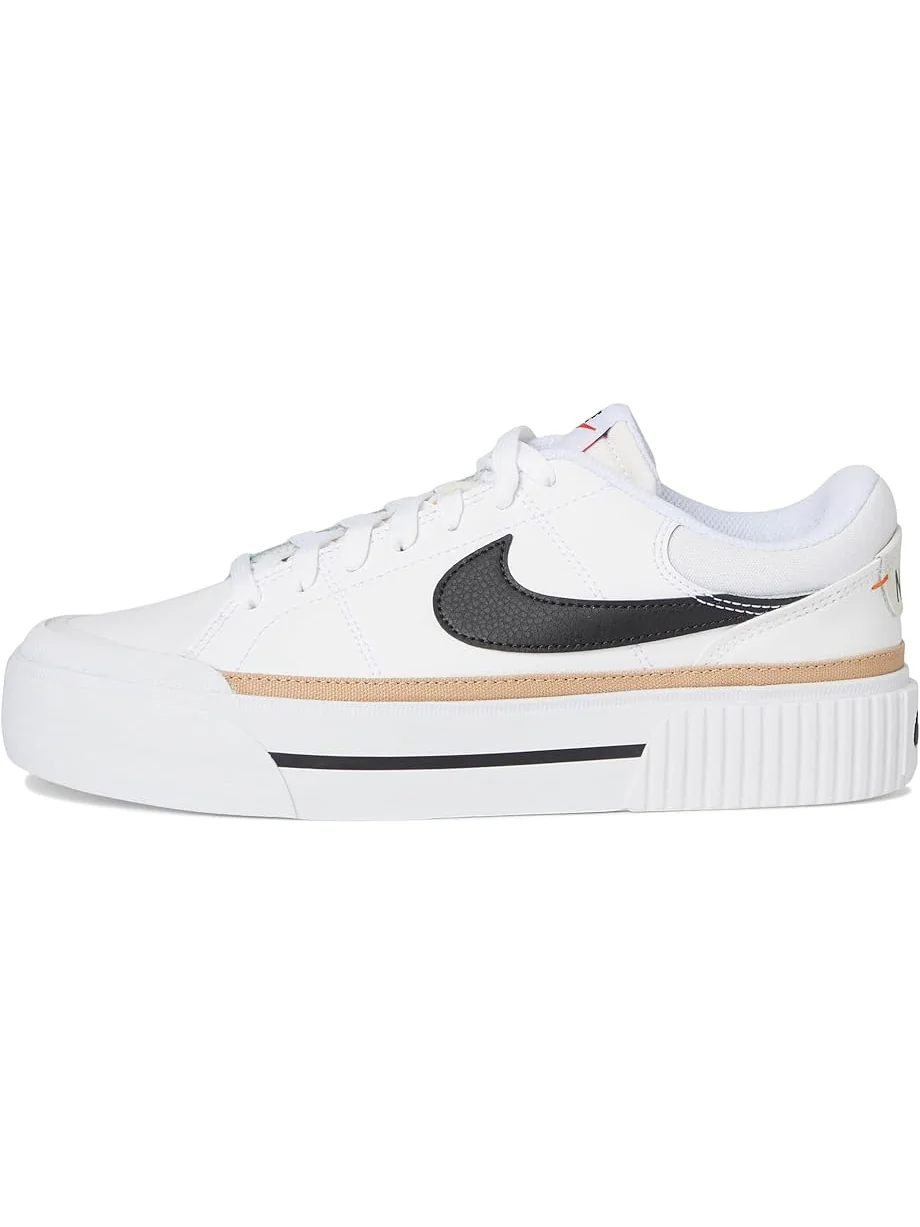 Кроссовки Nike Court Legacy Lift — изображение 4 из 7, белый/черный//оранжевый
