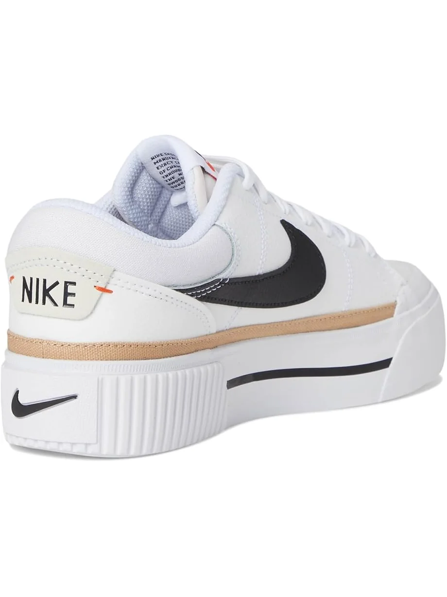 Кроссовки Nike Court Legacy Lift — изображение 5 из 7, белый/черный//оранжевый