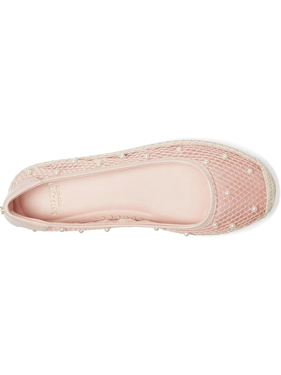 Балетки Kate Spade New York Pearl Fishnet Espadrille Ballet Flat — изображение 2 из 7, розовый