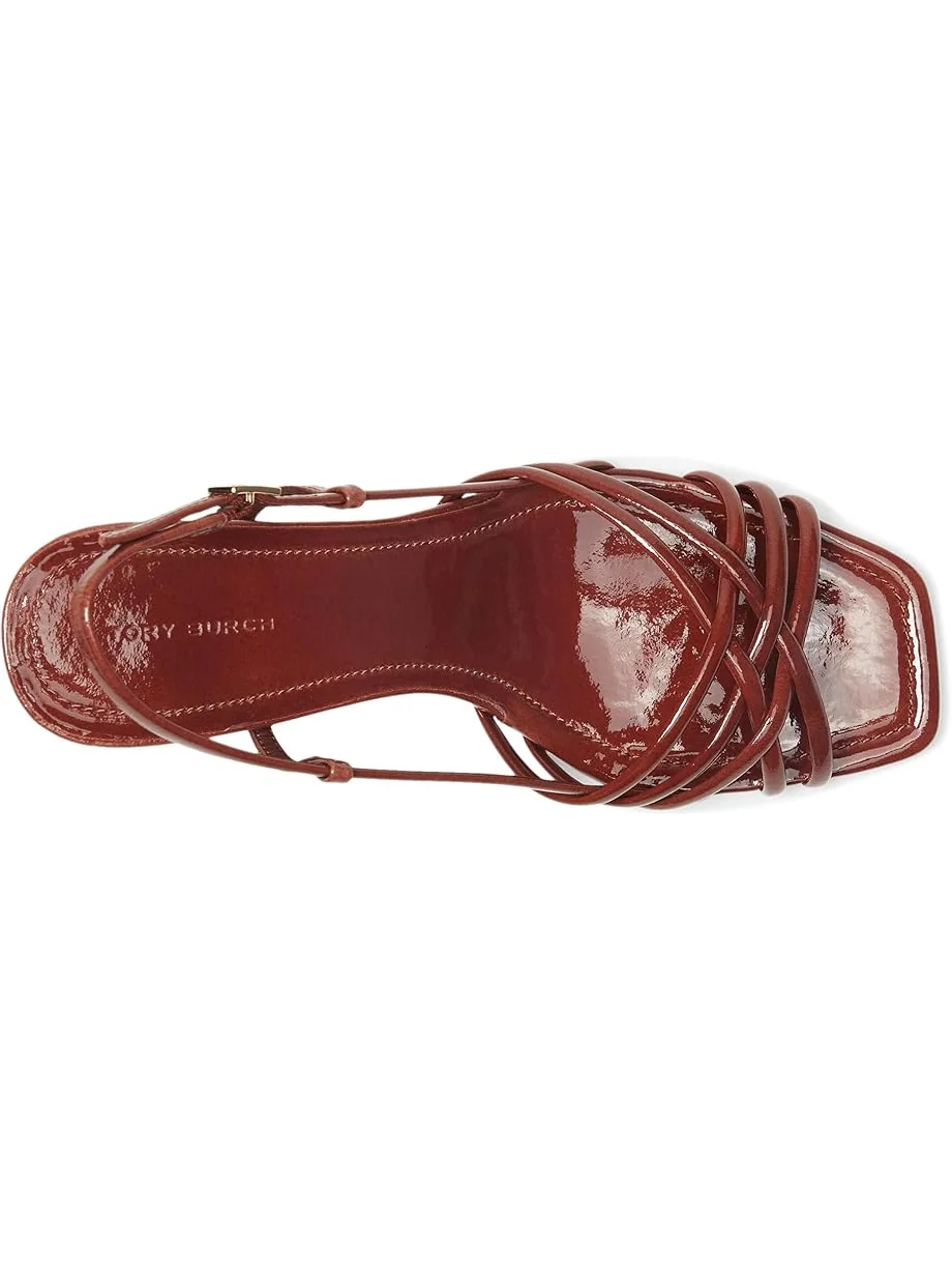 Туфли Tory Burch Multi Strap Wedge Sandals 75mm — изображение 2 из 7, коричневый/коричневый