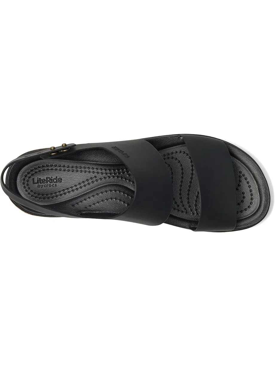 Туфли Crocs Brooklyn Cork Low Wedge — изображение 2 из 7, черный
