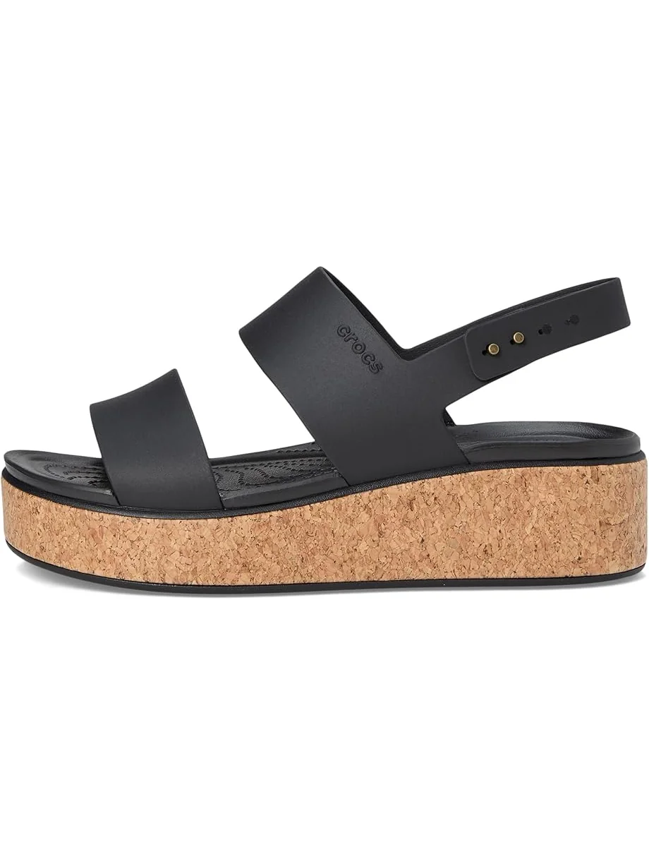 Туфли Crocs Brooklyn Cork Low Wedge — изображение 4 из 7, черный