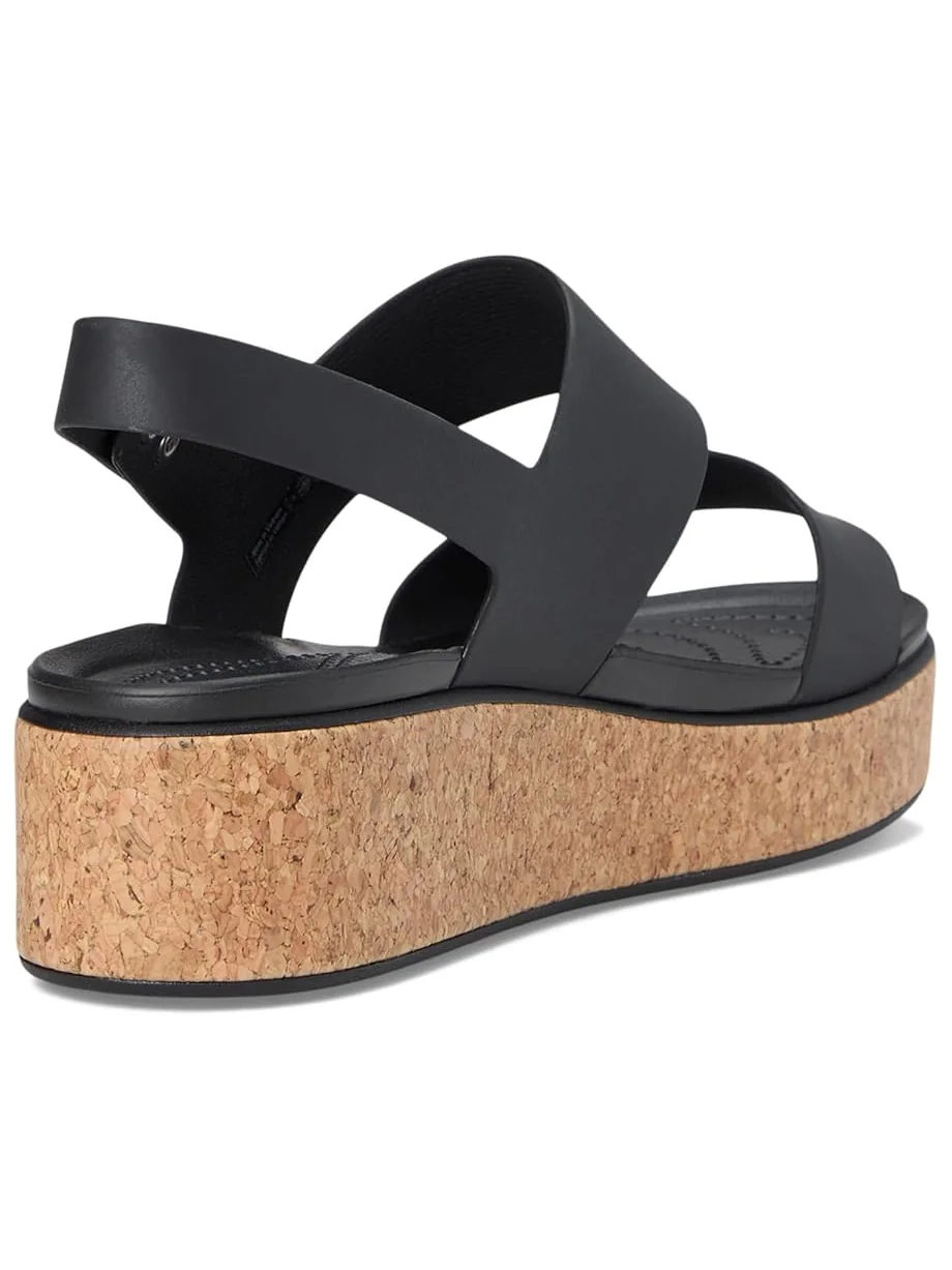 Туфли Crocs Brooklyn Cork Low Wedge — изображение 5 из 7, черный