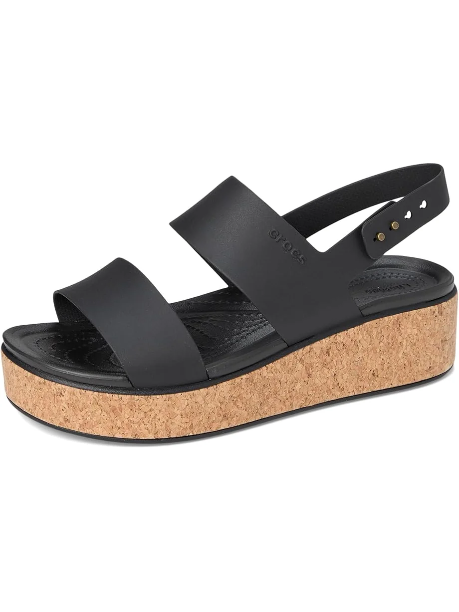 Туфли Crocs Brooklyn Cork Low Wedge — изображение 7 из 7, черный