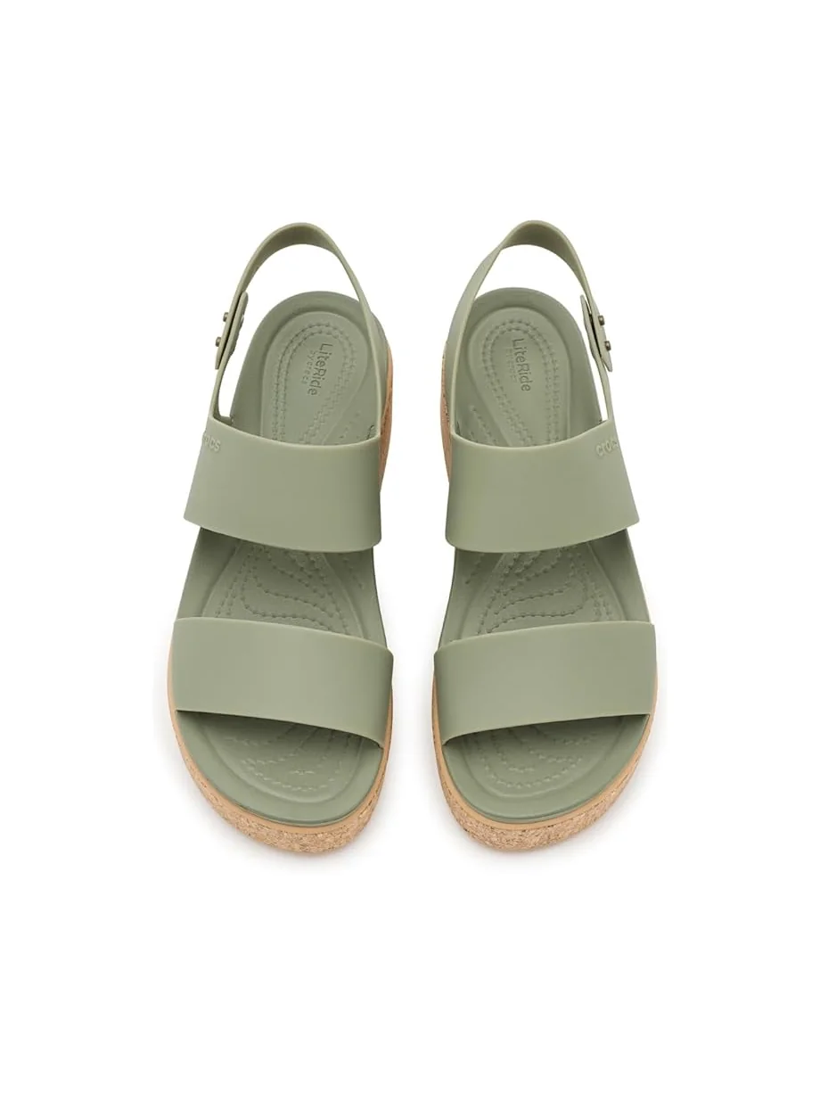 Женские босоножки Crocs Brooklyn Cork Low Wedge, Cargo — изображение 2 из 7, груз