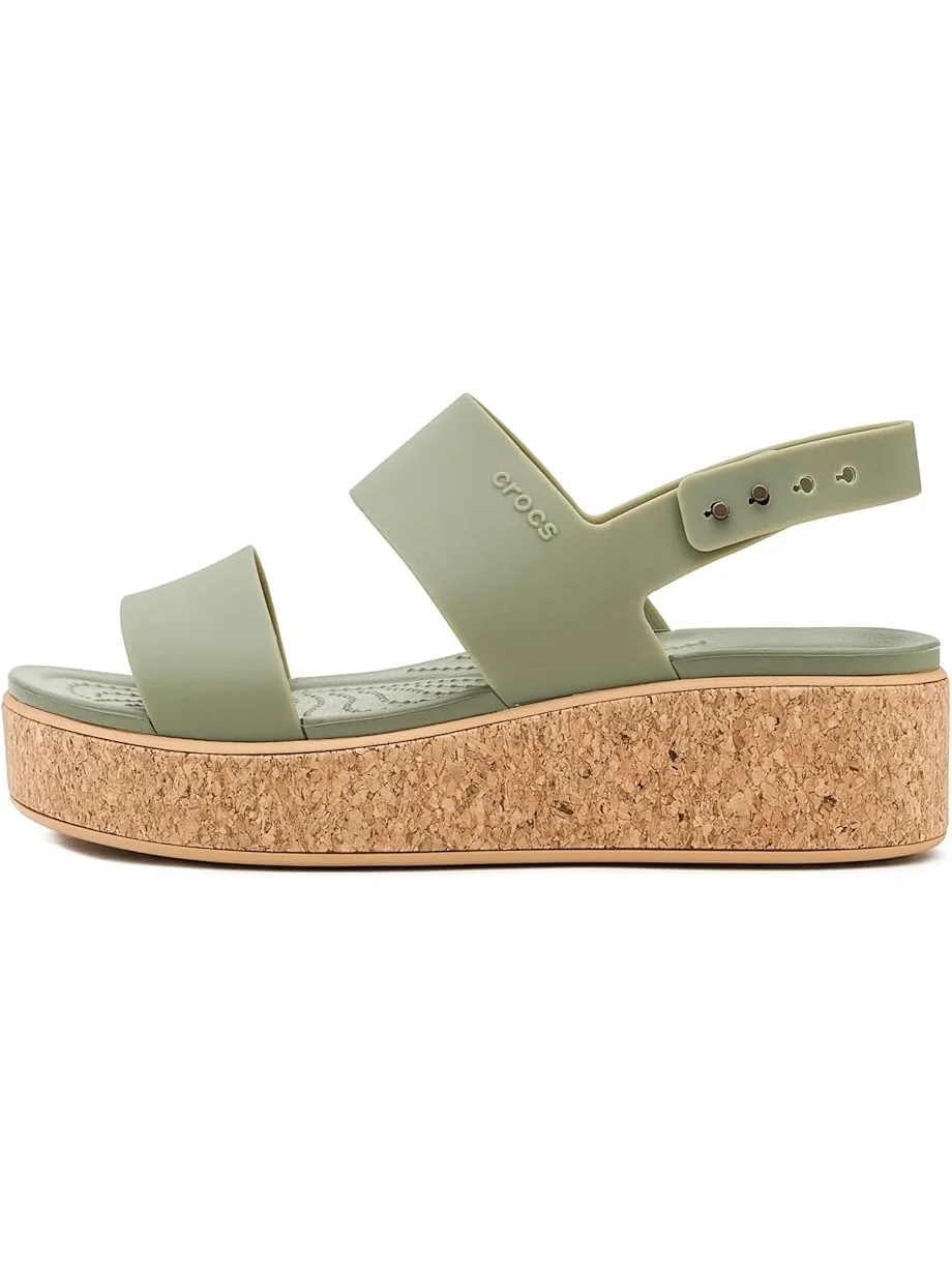 Женские босоножки Crocs Brooklyn Cork Low Wedge, Cargo — изображение 4 из 7, груз