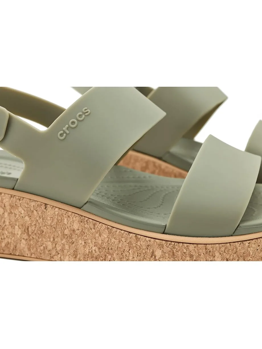 Женские босоножки Crocs Brooklyn Cork Low Wedge, Cargo — изображение 6 из 7, груз