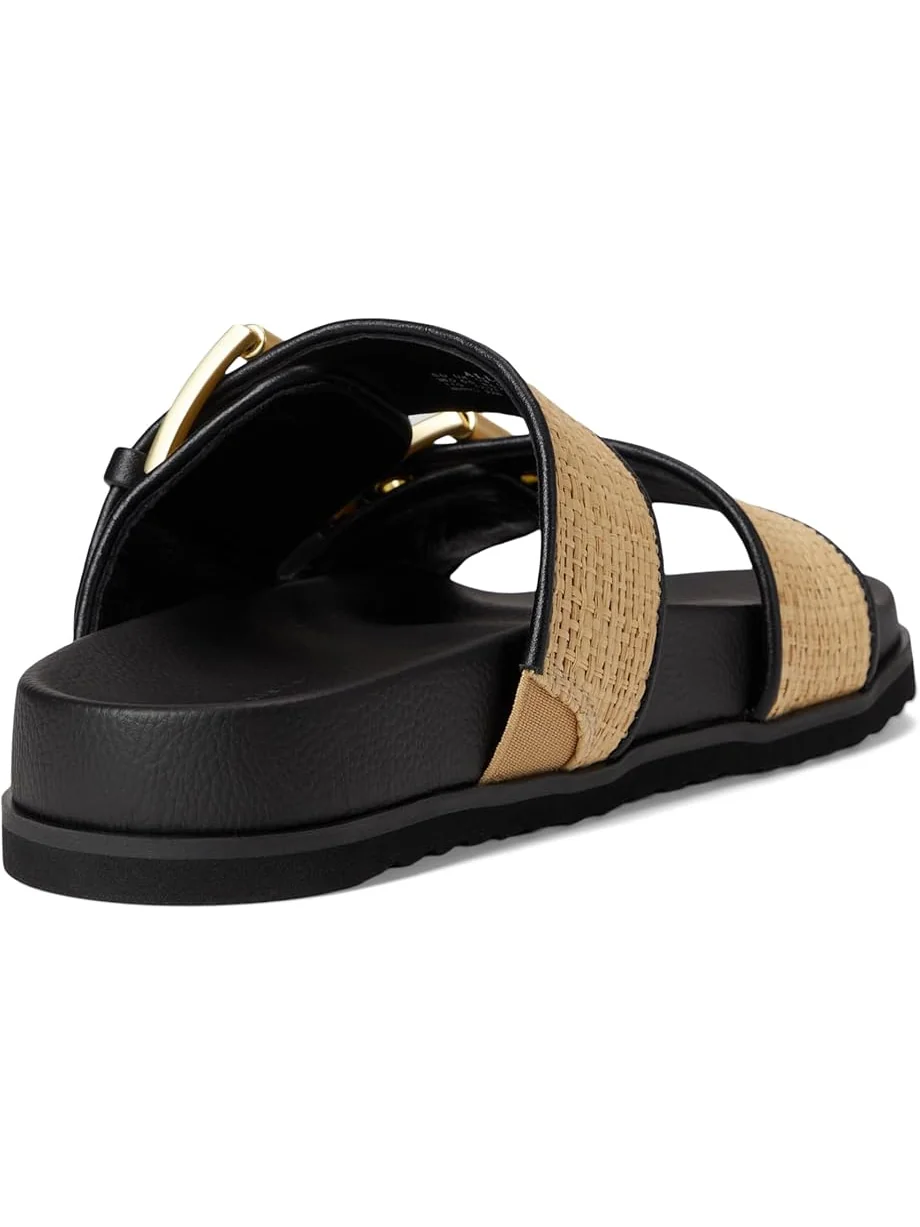 Сандалии AllSaints Sian Raffia Sandals — изображение 5 из 7, натуральный/черный