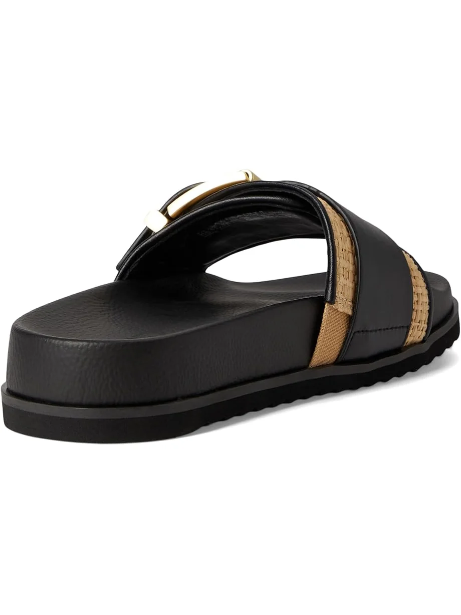 Сандалии AllSaints Ellie Raffia Slider — изображение 5 из 7, натуральный/черный