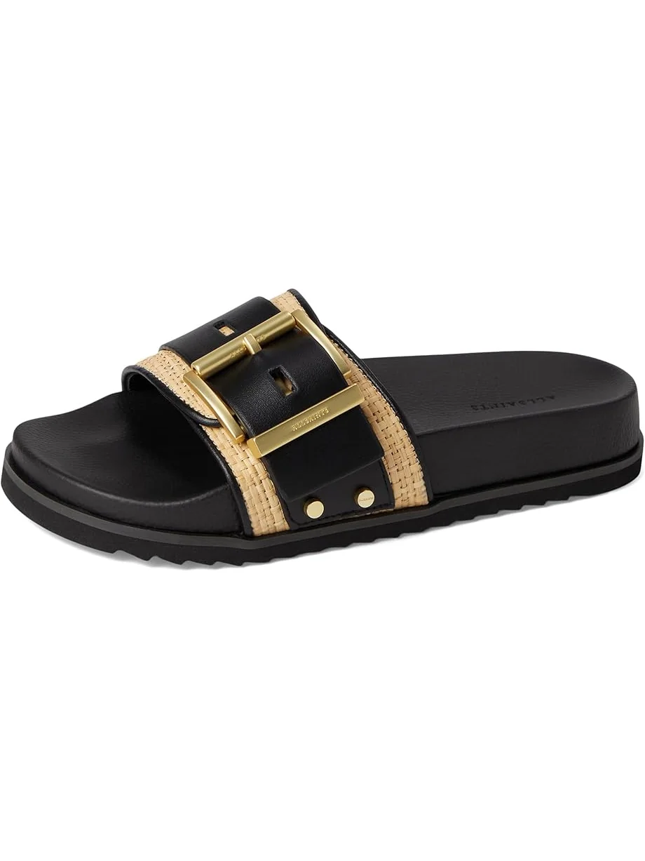 Сандалии AllSaints Ellie Raffia Slider — изображение 7 из 7, натуральный/черный