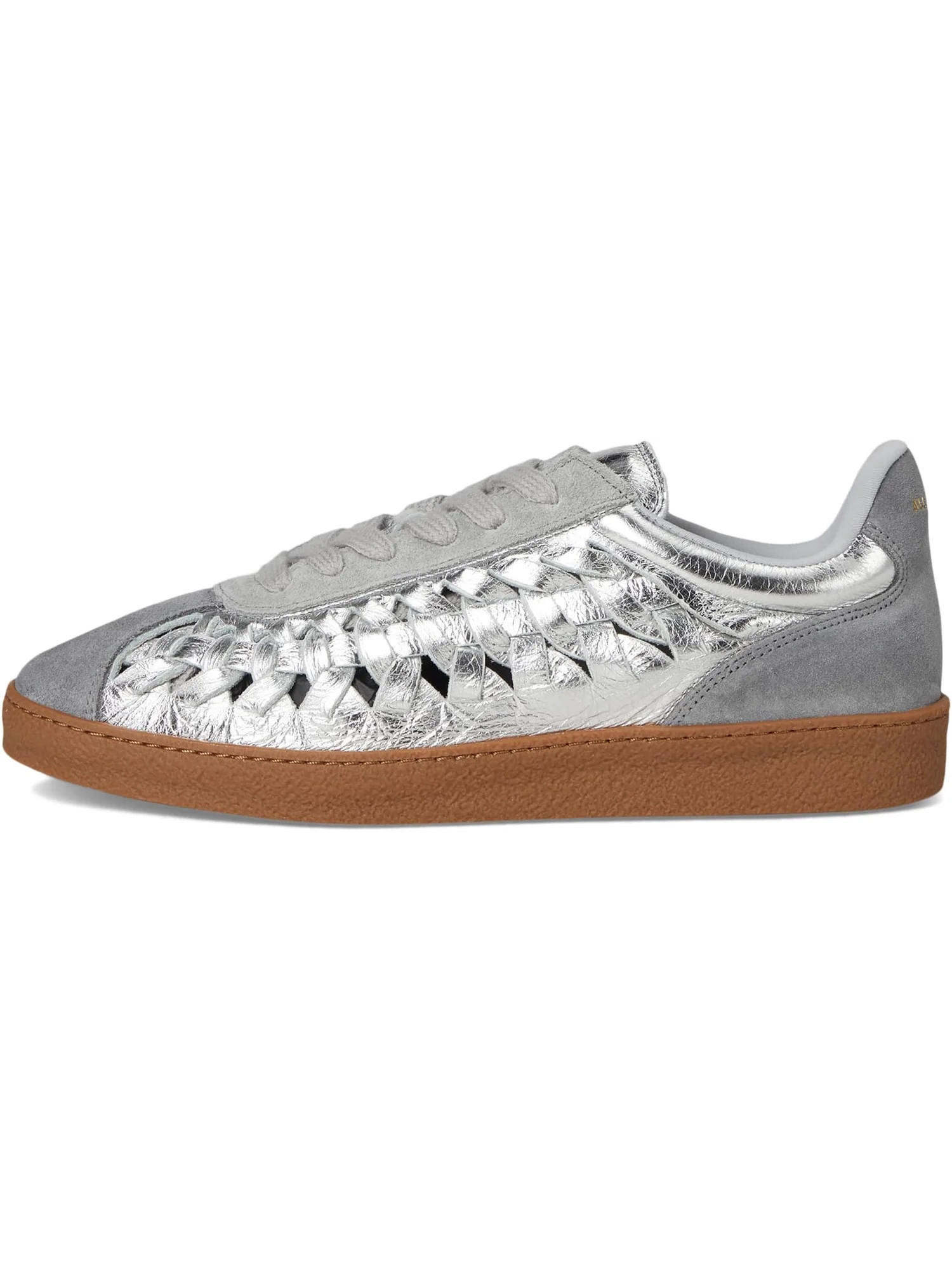 Кроссовки AllSaints Velma Woven Sneakers — изображение 4 из 7, серебристый/серый