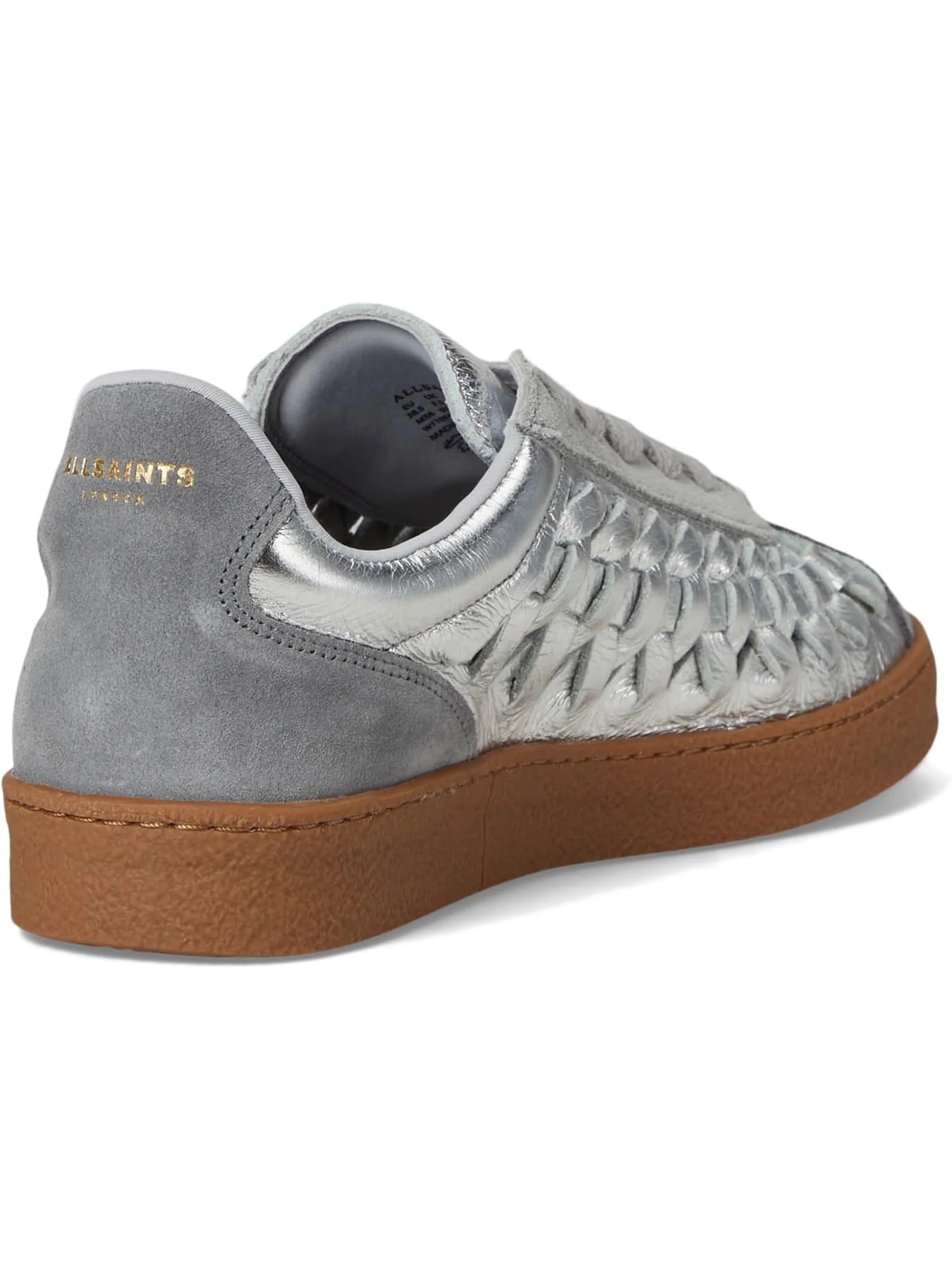 Кроссовки AllSaints Velma Woven Sneakers — изображение 5 из 7, серебристый/серый