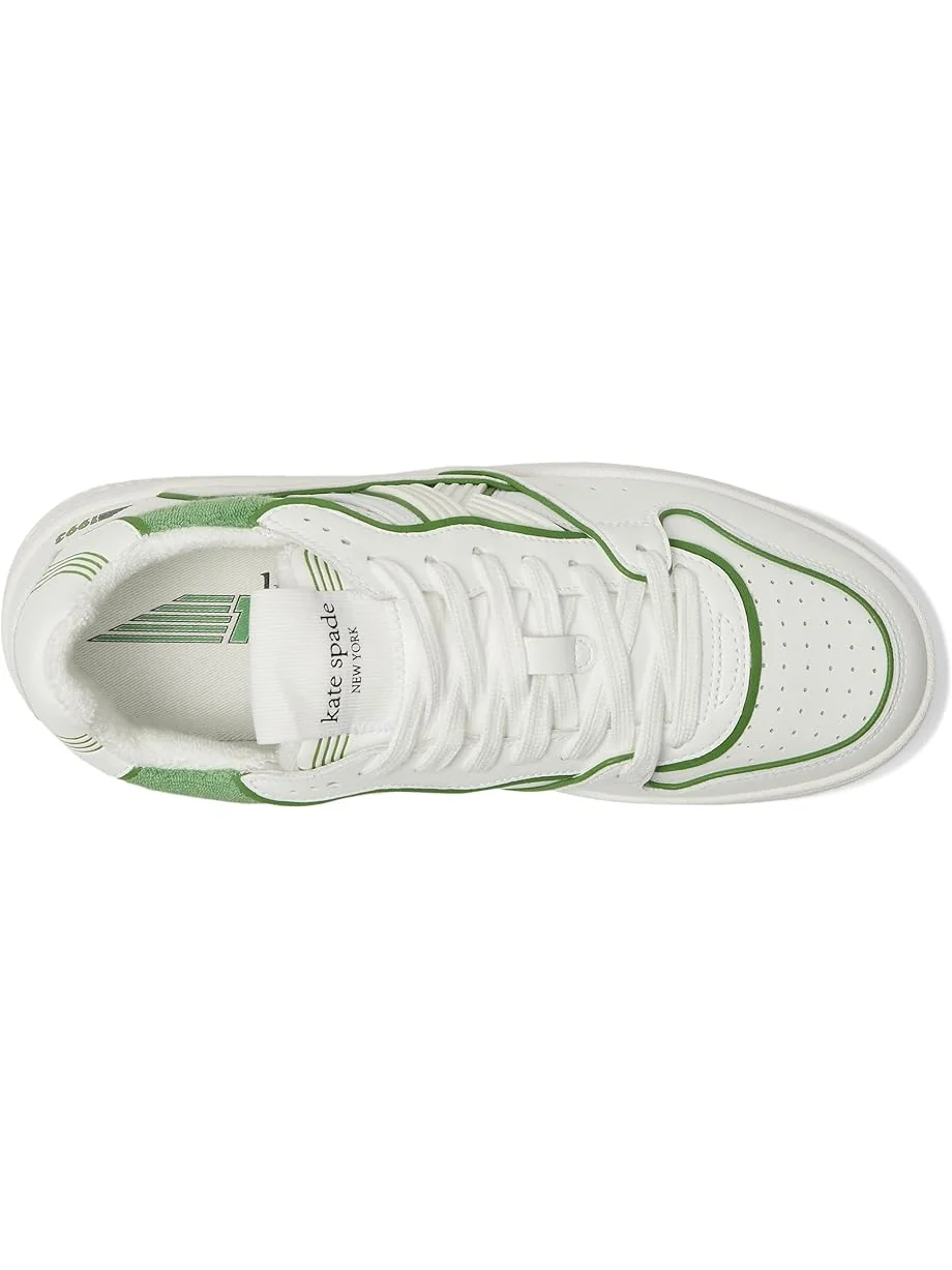 Кроссовки Kate Spade New York 93 Kicks Low Top Lace Up Sneaker — изображение 2 из 7, белый/зеленый