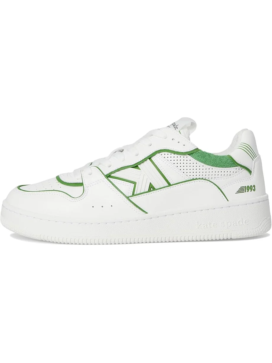 Кроссовки Kate Spade New York 93 Kicks Low Top Lace Up Sneaker — изображение 4 из 7, белый/зеленый
