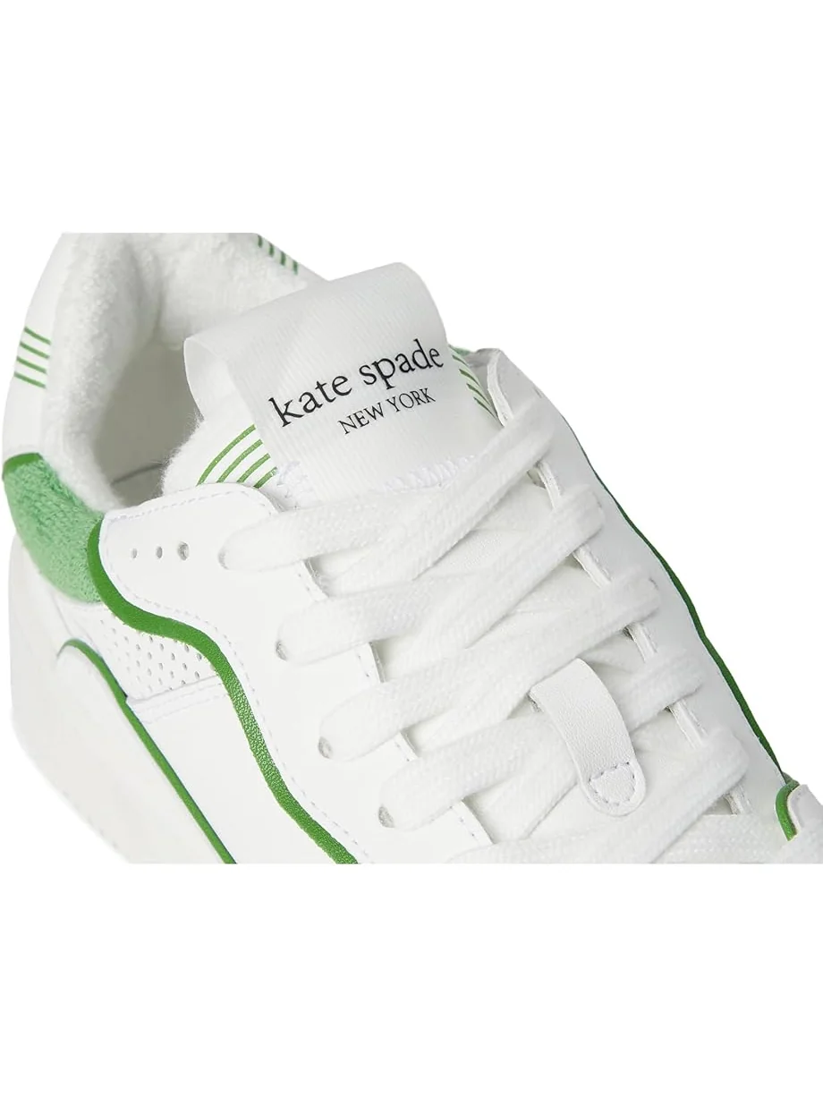 Кроссовки Kate Spade New York 93 Kicks Low Top Lace Up Sneaker — изображение 6 из 7, белый/зеленый